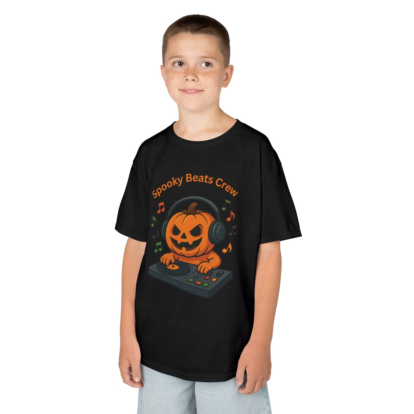 Halloween DJ Kürbis Kinder T-Shirt, Gruseliges T-Shirt, Trick or Treat Geschenk - MorgenMood
