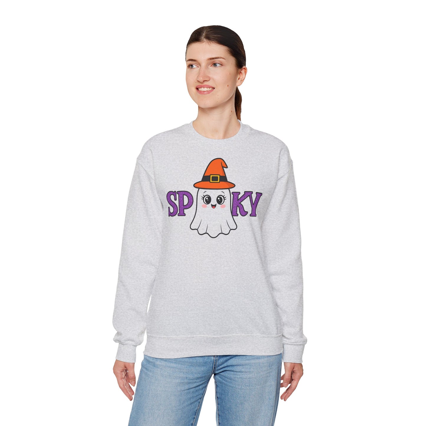 Gruseliges Geister Crewneck Sweatshirt, Halloween Kleidung, Herbstmode, Gemütlicher Pullover, Unisex Kollektion - MorgenMood