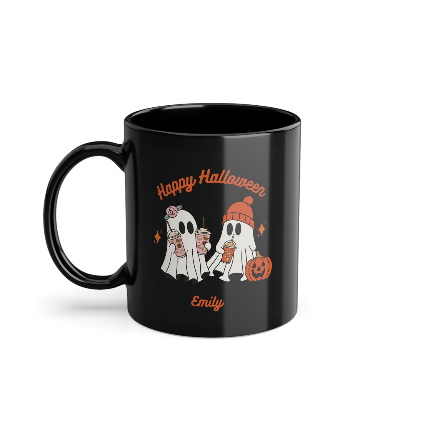 Personalisierte schwarze Tasse für Kinder - Halloween-Geschenk von Eltern - MorgenMood