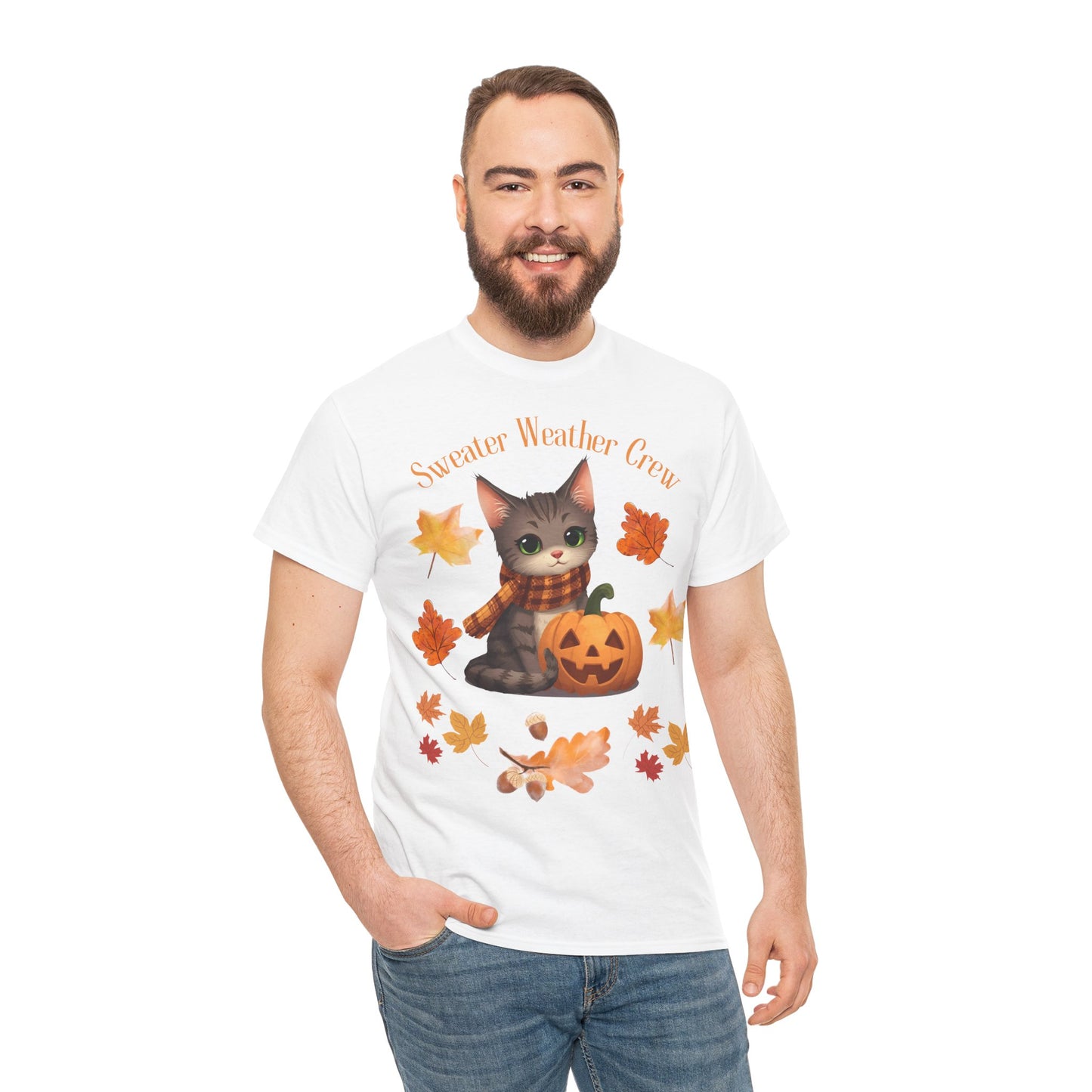 Cozy Fall Cat Shirt – Süßes Herbst T-Shirt für Katzenliebhaberinnen | Morgenmood