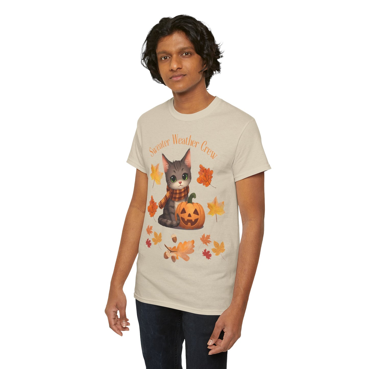 Cozy Fall Cat Shirt – Süßes Herbst T-Shirt für Katzenliebhaberinnen | Morgenmood