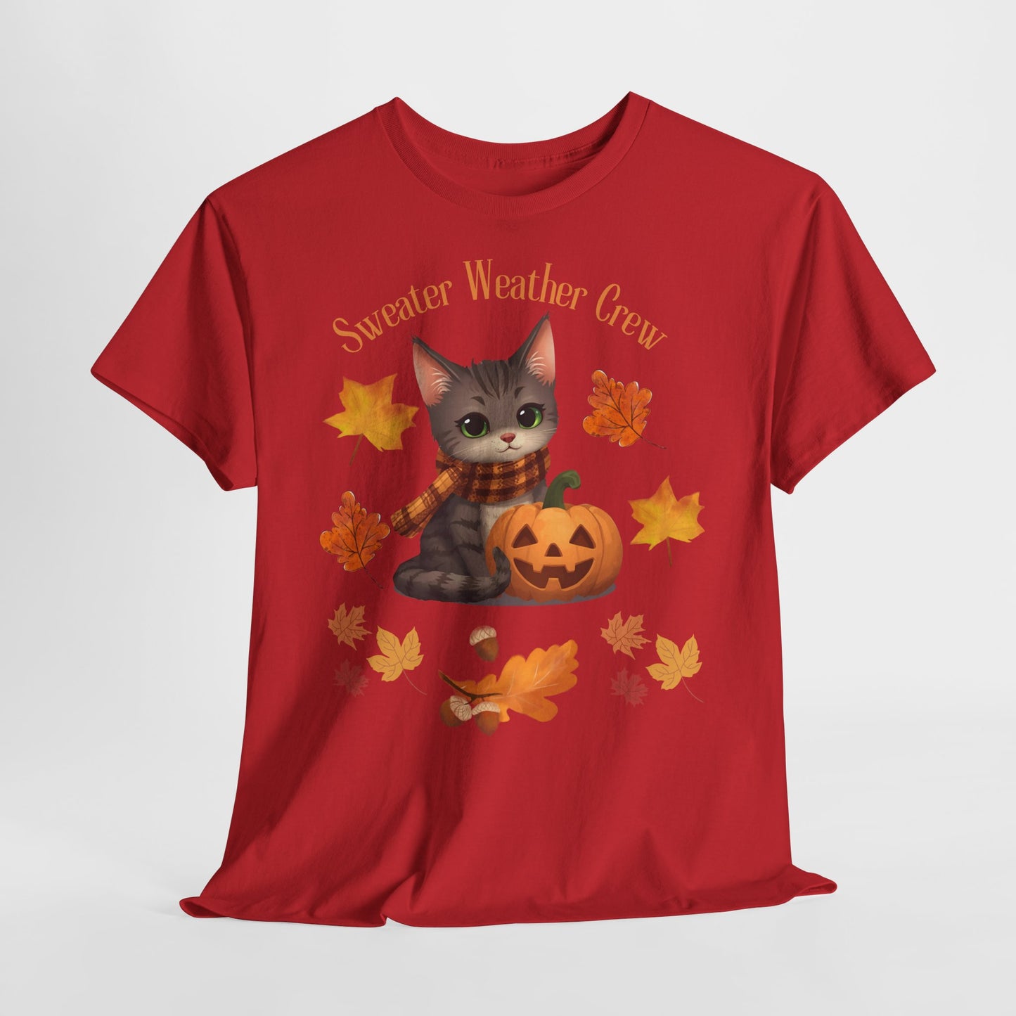 Cozy Fall Cat Shirt – Süßes Herbst T-Shirt für Katzenliebhaberinnen | Morgenmood