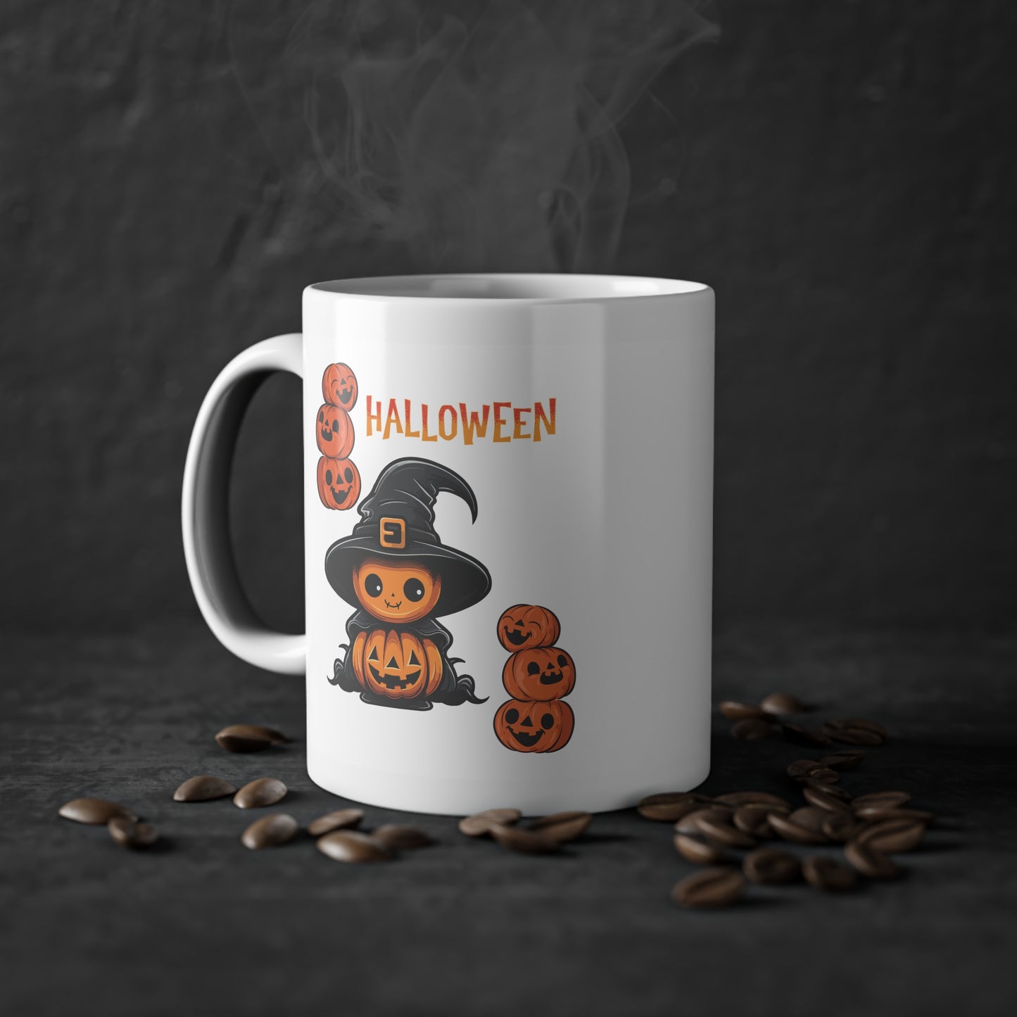 Halloween Tasse Kürbis Hexe Motiv - MorgenMood