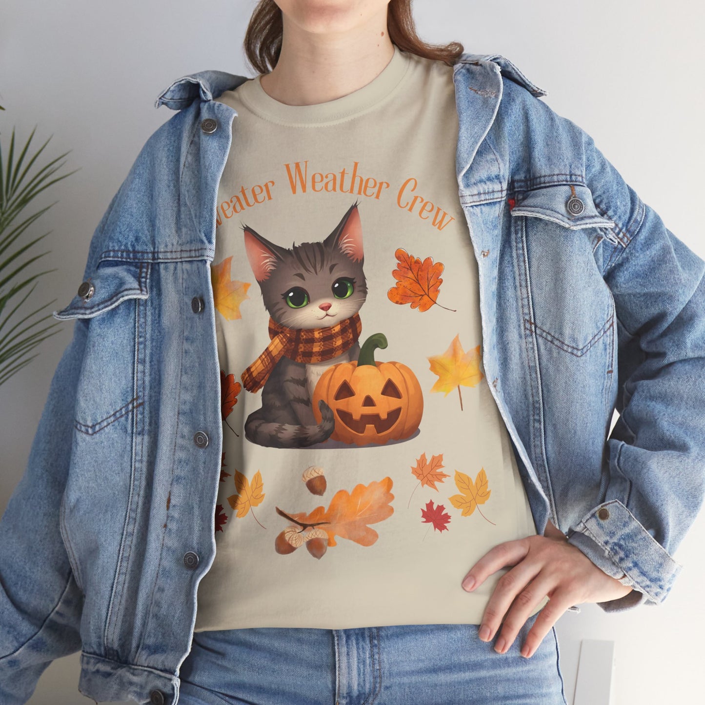Cozy Fall Cat Shirt – Süßes Herbst T-Shirt für Katzenliebhaberinnen | Morgenmood