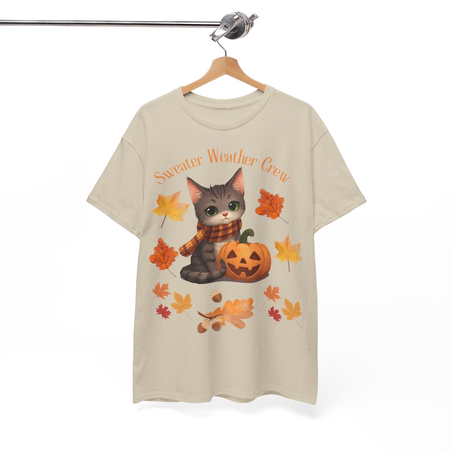 Cozy Fall Cat Shirt – Süßes Herbst T-Shirt für Katzenliebhaberinnen | Morgenmood