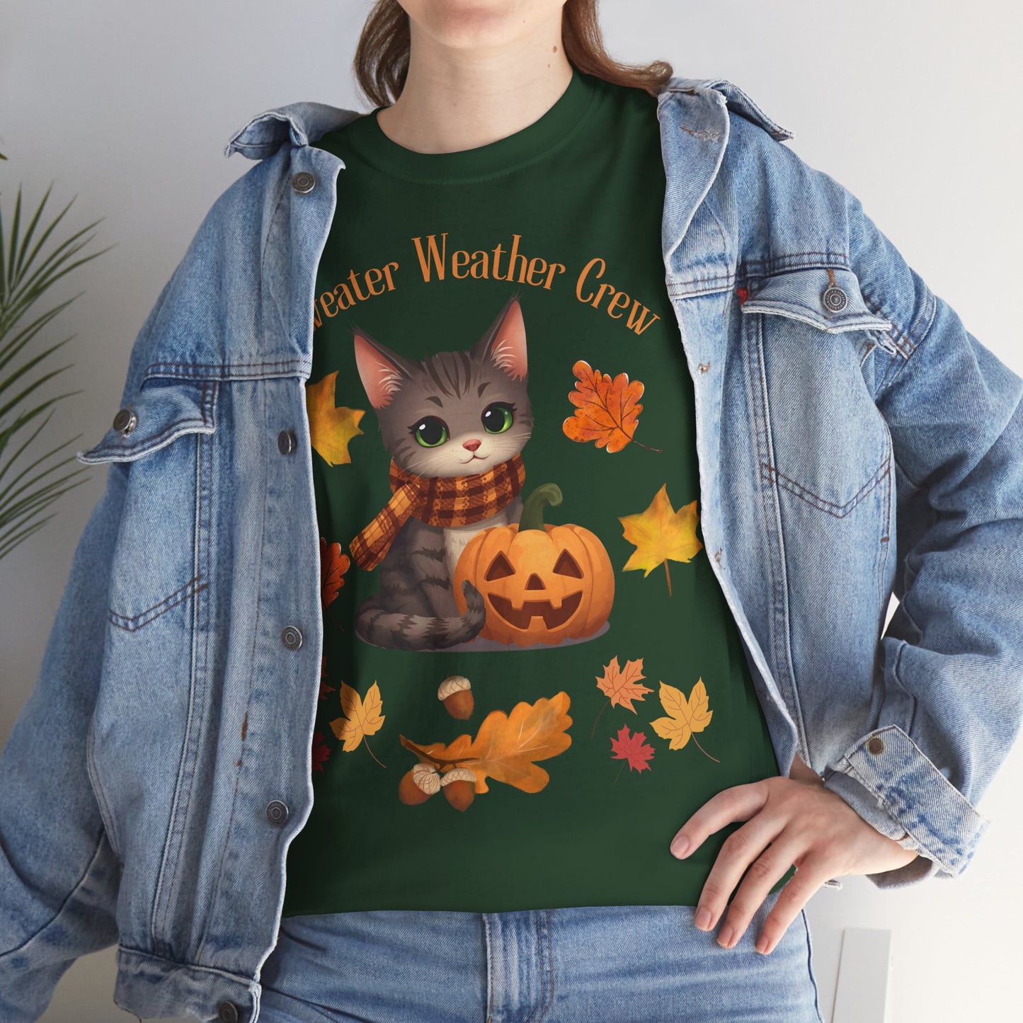 Cozy Fall Cat Shirt – Süßes Herbst T-Shirt für Katzenliebhaberinnen | Morgenmood