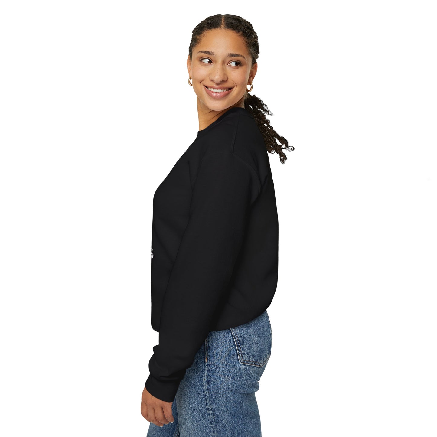 Halloween Sweatshirt mit lustigem Geist mit Hut und Kürbisse