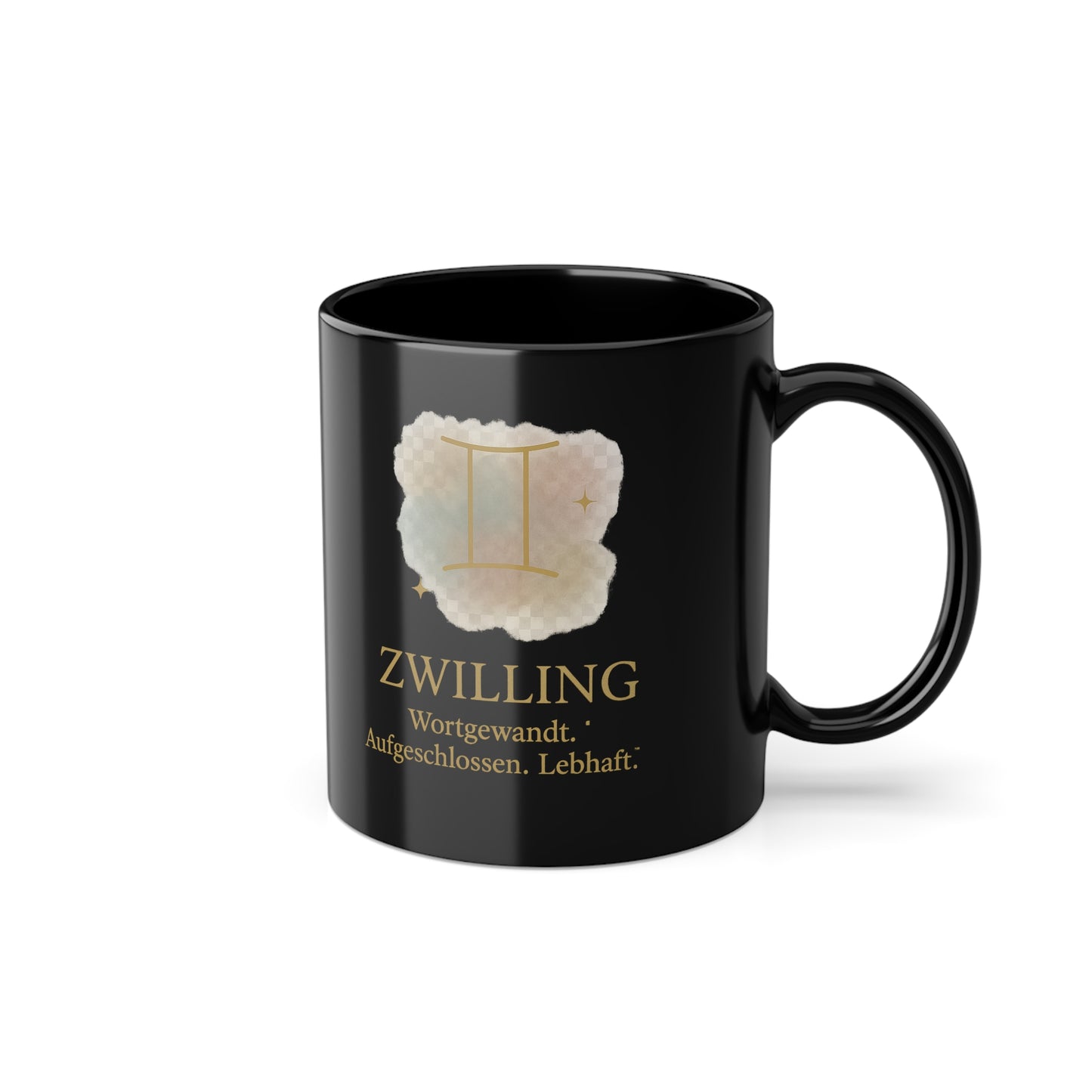 Kaffeetasse Sternzeichen Zwillinge schwarz - MorgenMood