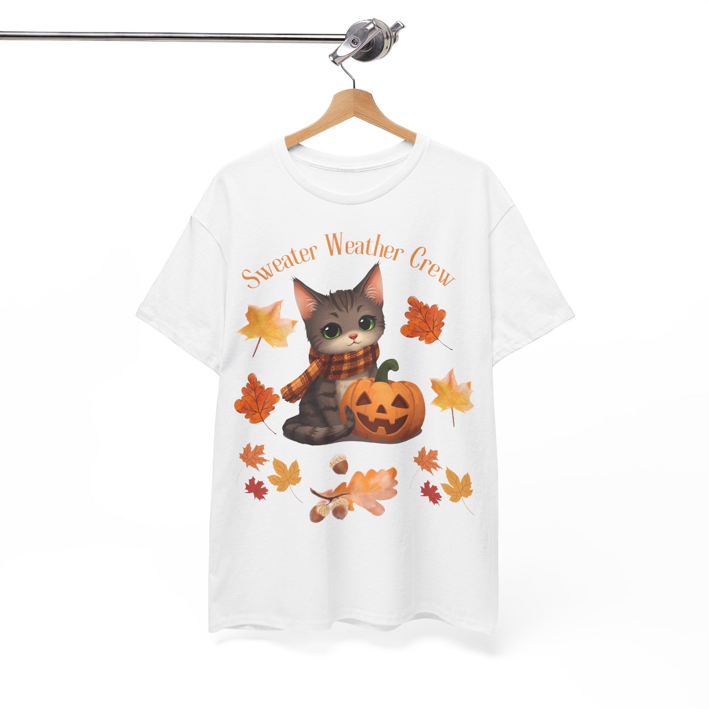 Cozy Fall Cat Shirt – Süßes Herbst T-Shirt für Katzenliebhaberinnen | Morgenmood