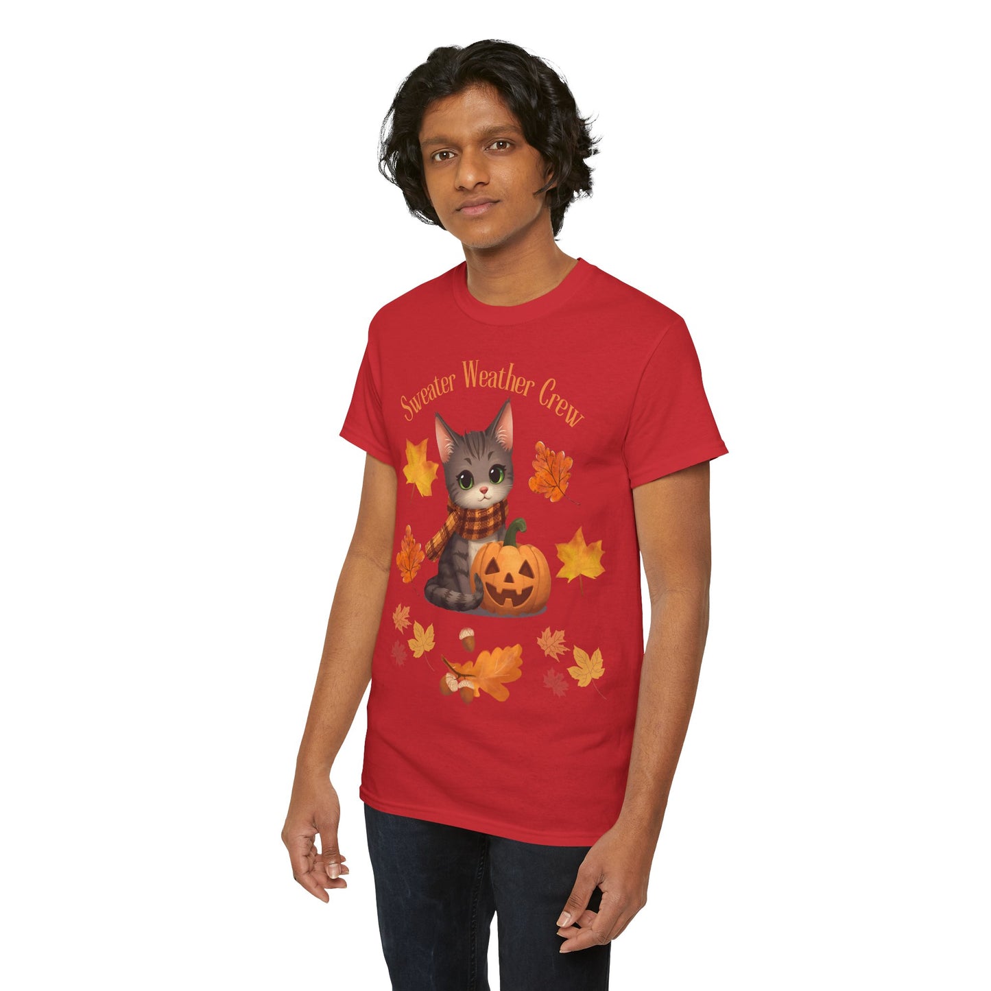 Cozy Fall Cat Shirt – Süßes Herbst T-Shirt für Katzenliebhaberinnen | Morgenmood