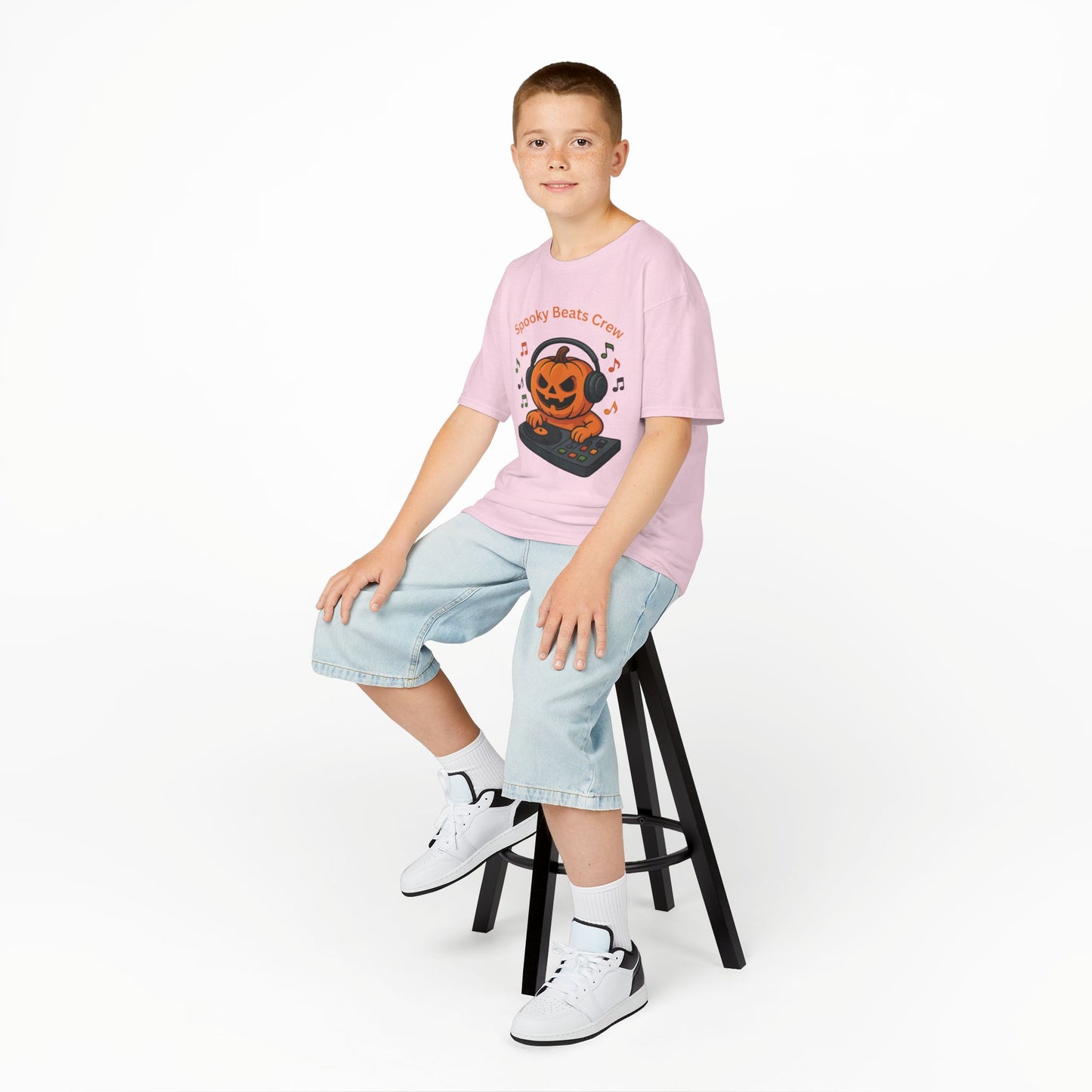 Halloween DJ Kürbis Kinder T-Shirt, Gruseliges T-Shirt, Trick or Treat Geschenk - MorgenMood