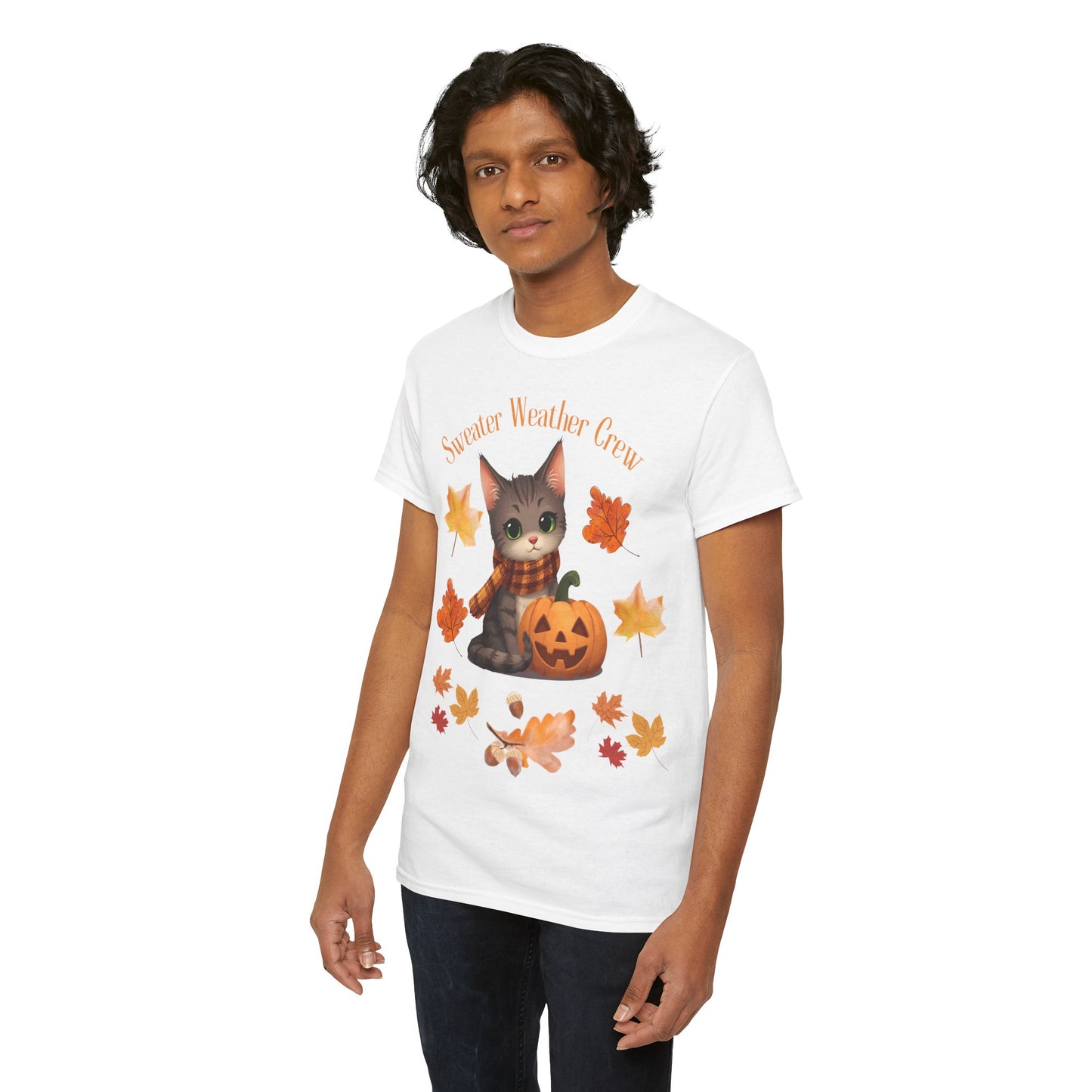 Cozy Fall Cat Shirt – Süßes Herbst T-Shirt für Katzenliebhaberinnen | Morgenmood