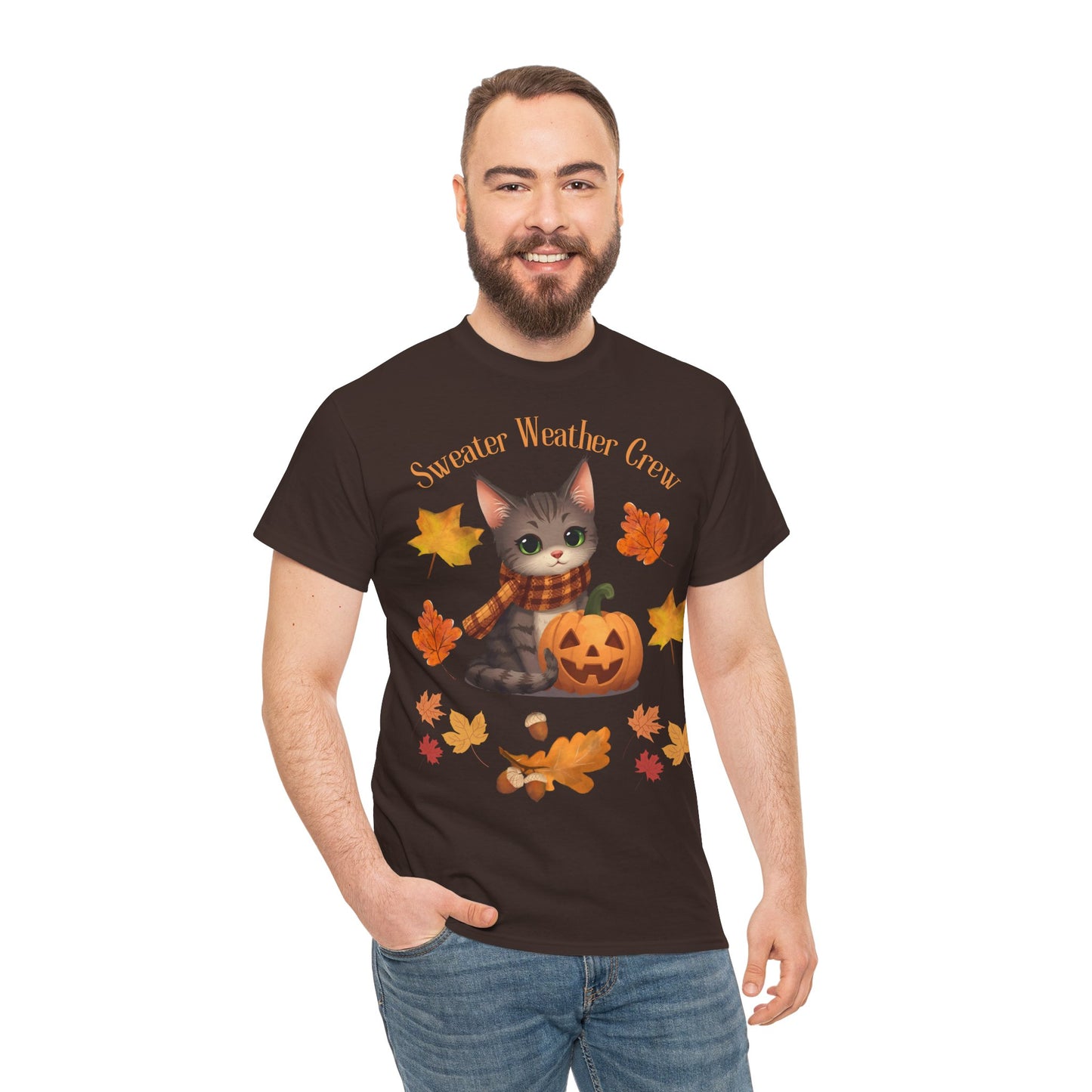 Cozy Fall Cat Shirt – Süßes Herbst T-Shirt für Katzenliebhaberinnen | Morgenmood