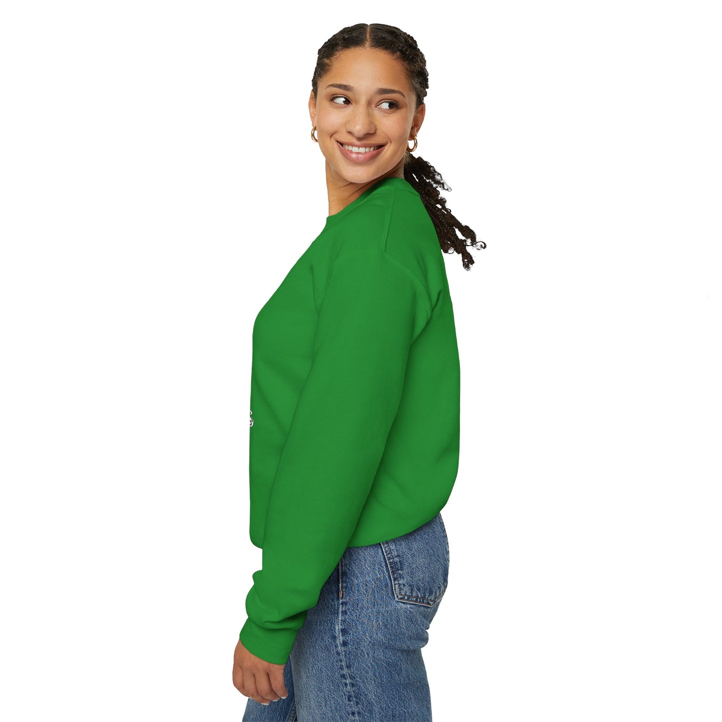 Halloween Sweatshirt mit lustigem Geist mit Hut und Kürbisse