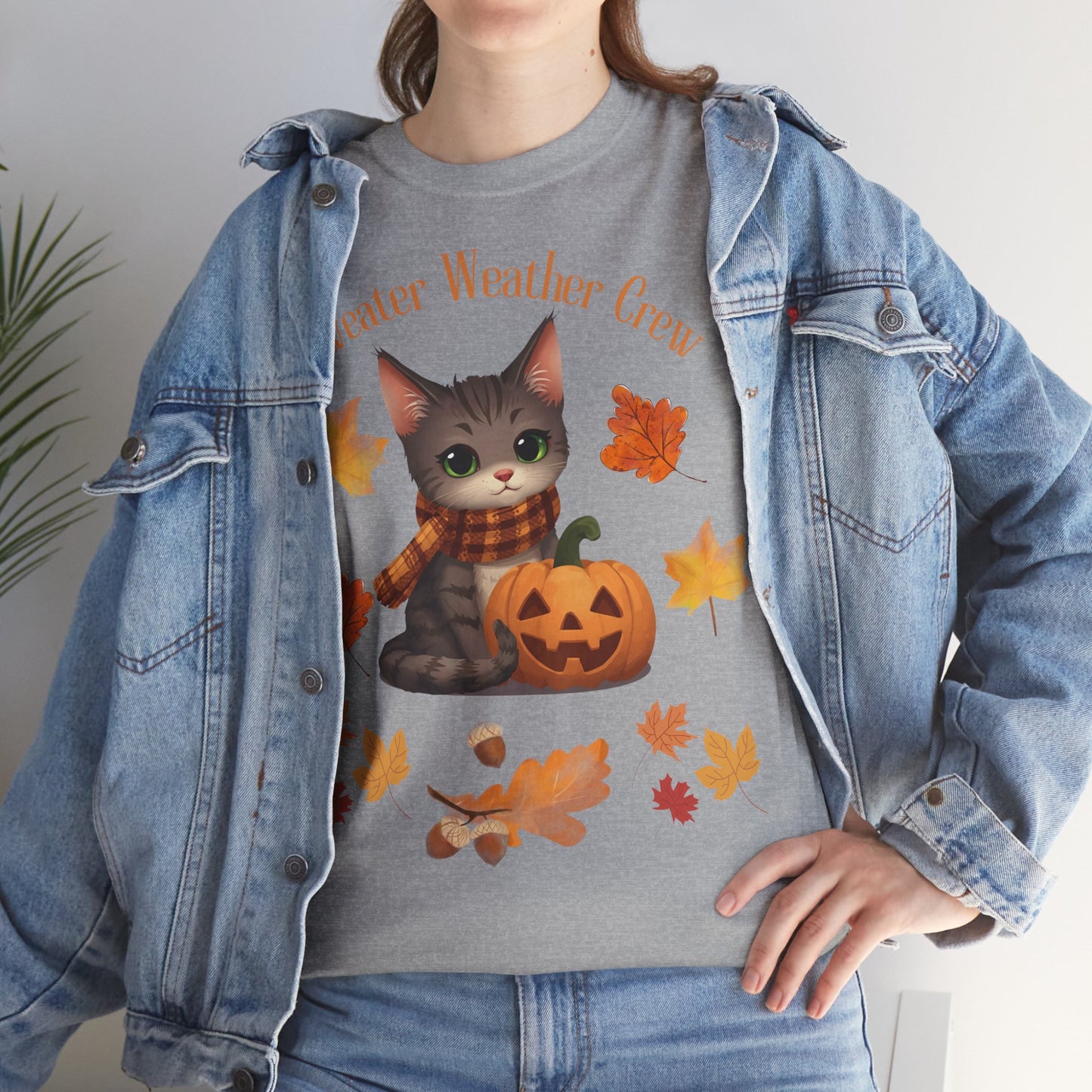 Cozy Fall Cat Shirt – Süßes Herbst T-Shirt für Katzenliebhaberinnen | Morgenmood