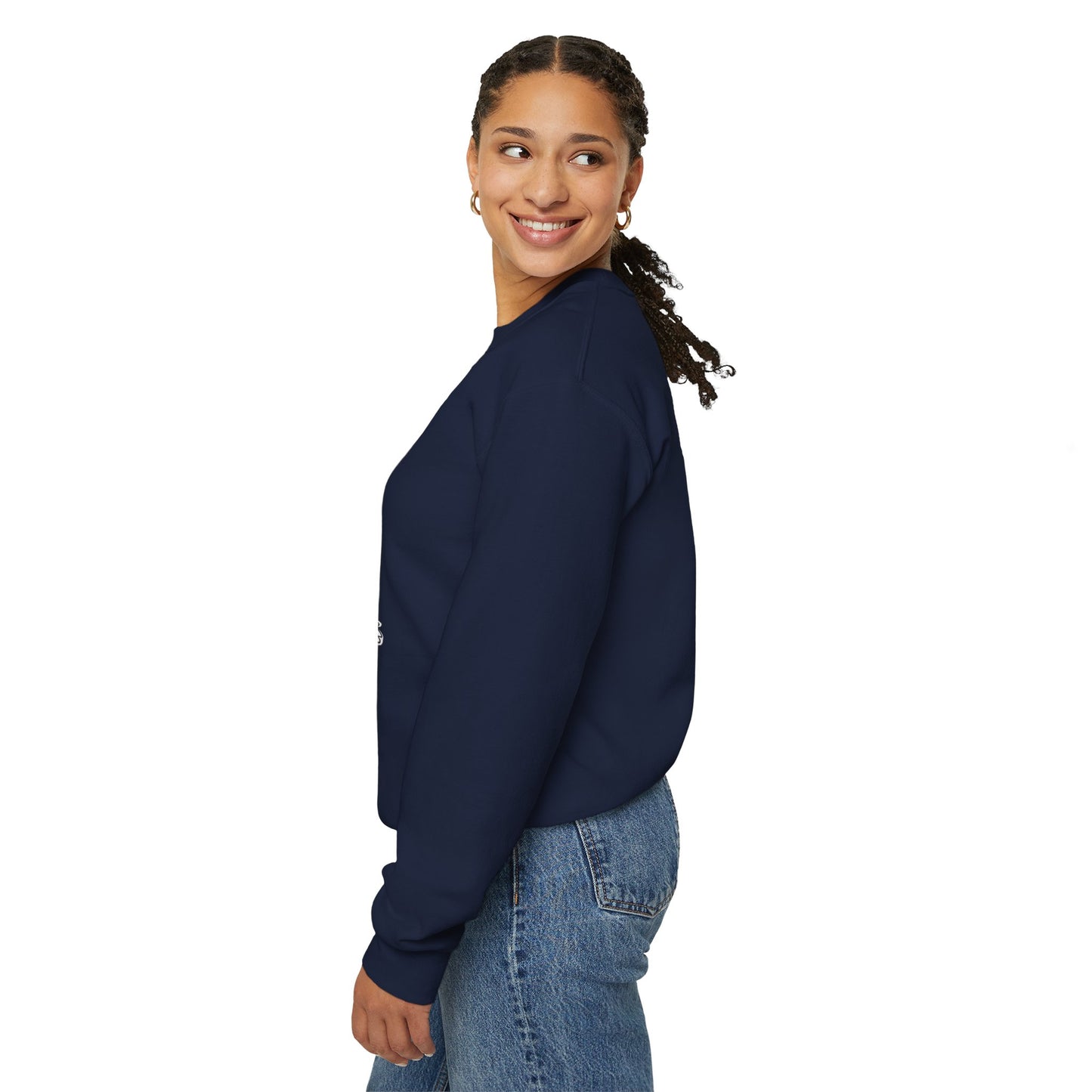 Halloween Sweatshirt mit lustigem Geist mit Hut und Kürbisse