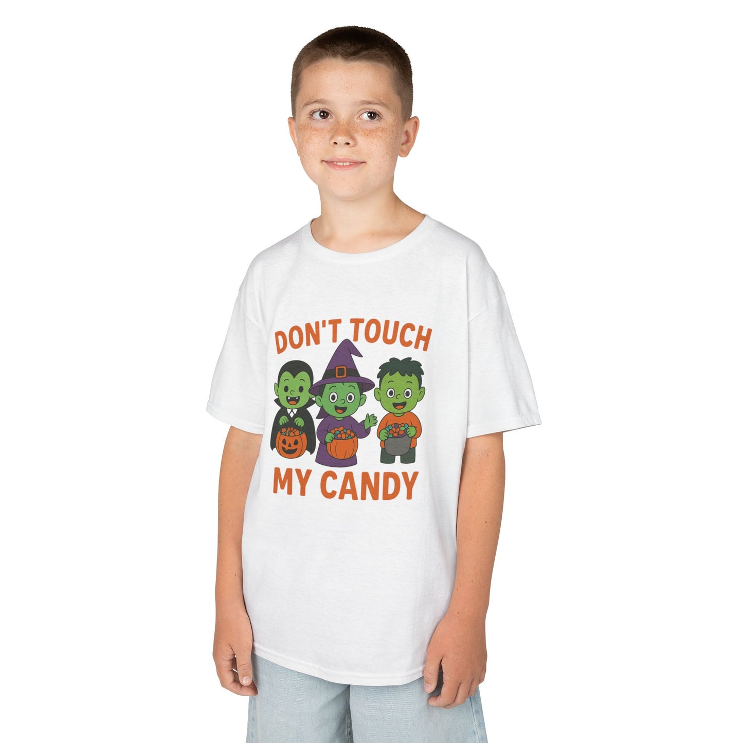Halloween-T-Shirt für Kinder – 3 Monster-Kids „Don't Touch My Candy“ - MorgenMood