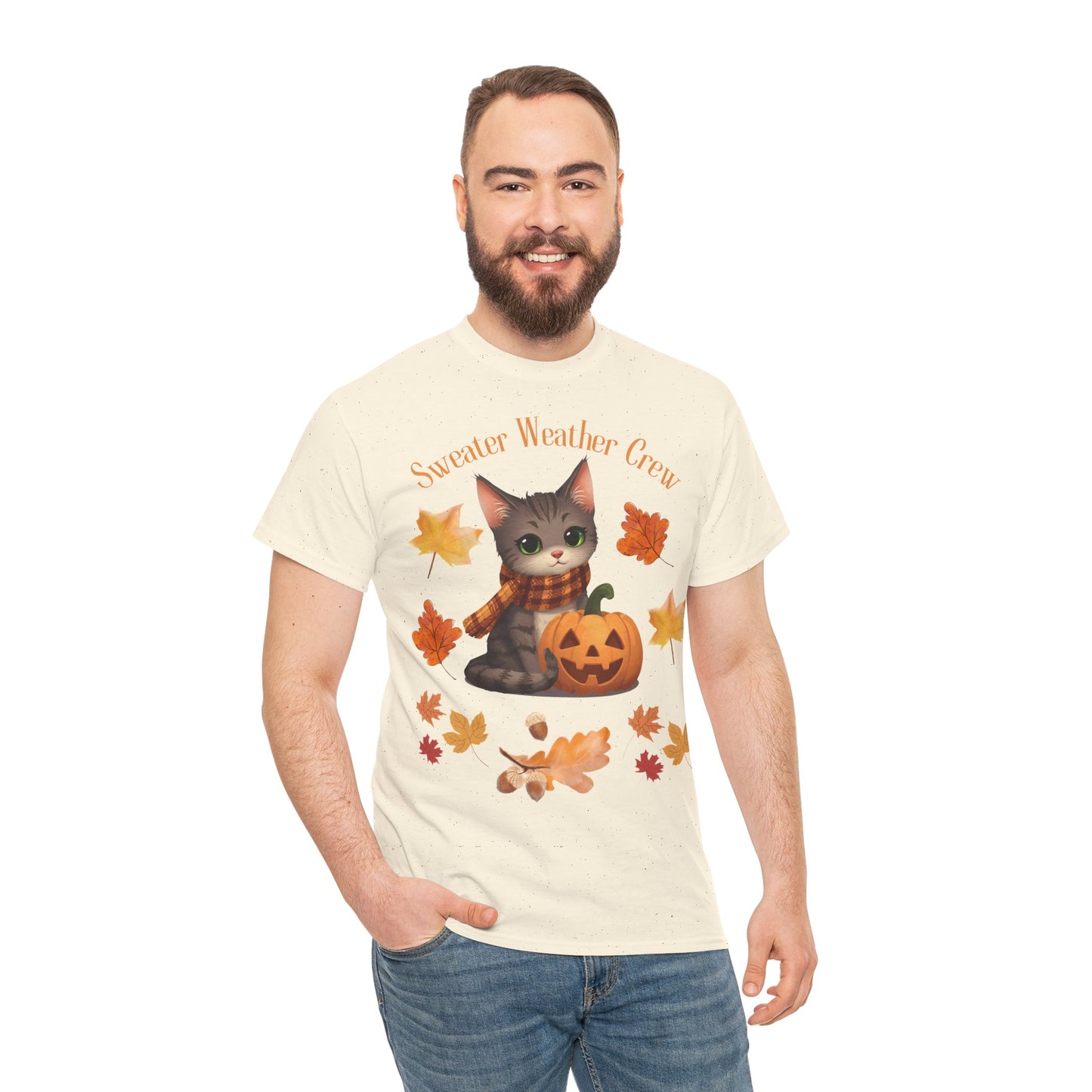 Cozy Fall Cat Shirt – Süßes Herbst T-Shirt für Katzenliebhaberinnen | Morgenmood
