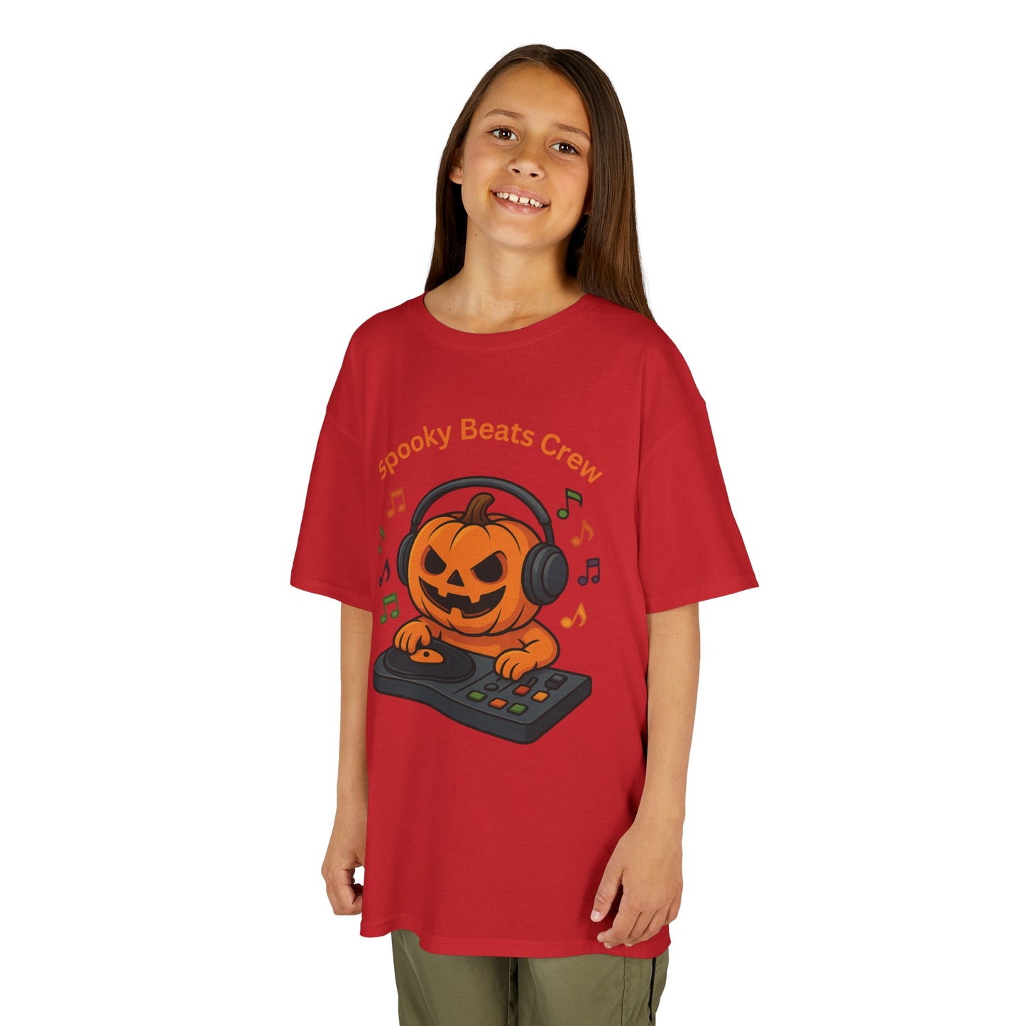 Halloween DJ Kürbis Kinder T-Shirt, Gruseliges T-Shirt, Trick or Treat Geschenk - MorgenMood