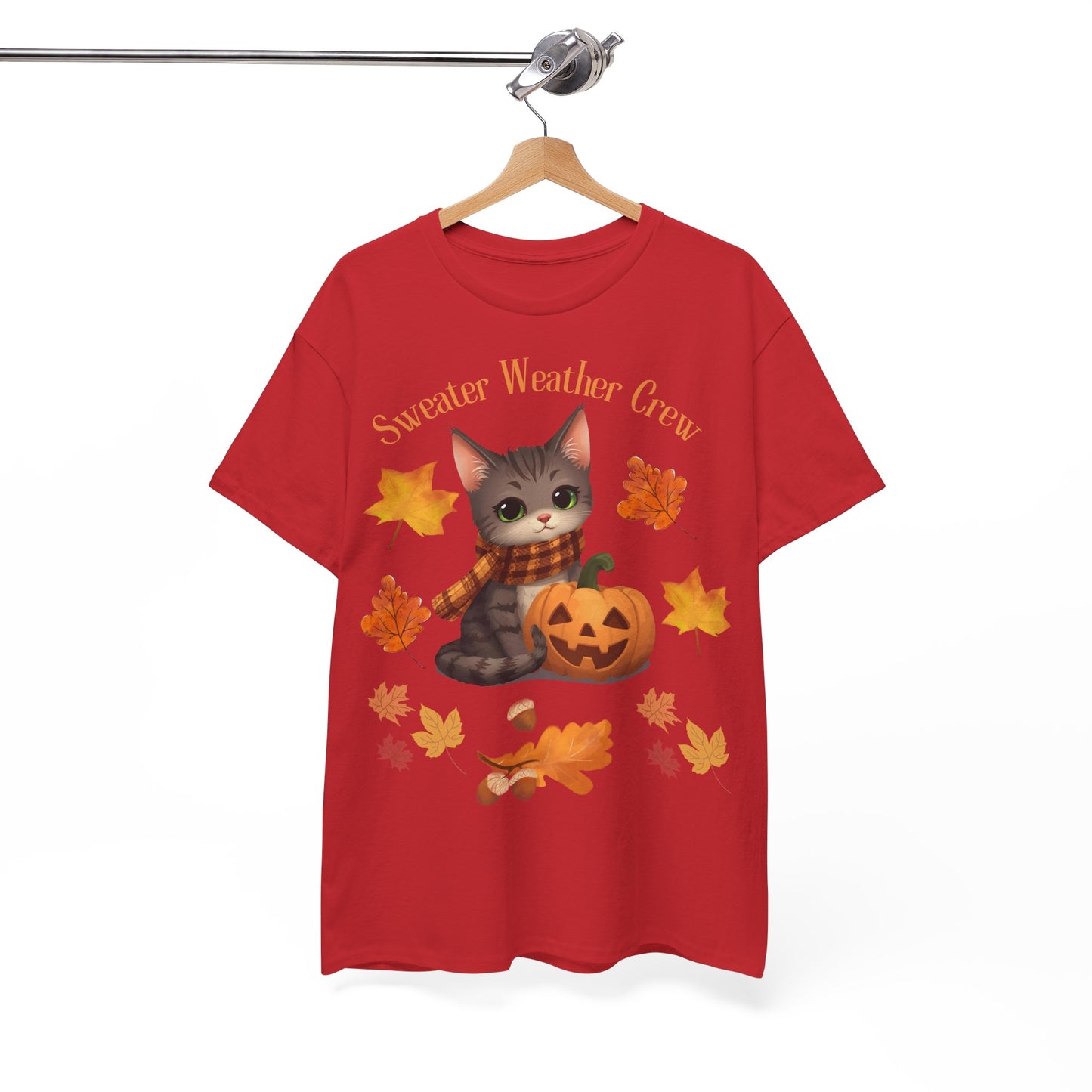 Cozy Fall Cat Shirt – Süßes Herbst T-Shirt für Katzenliebhaberinnen | Morgenmood