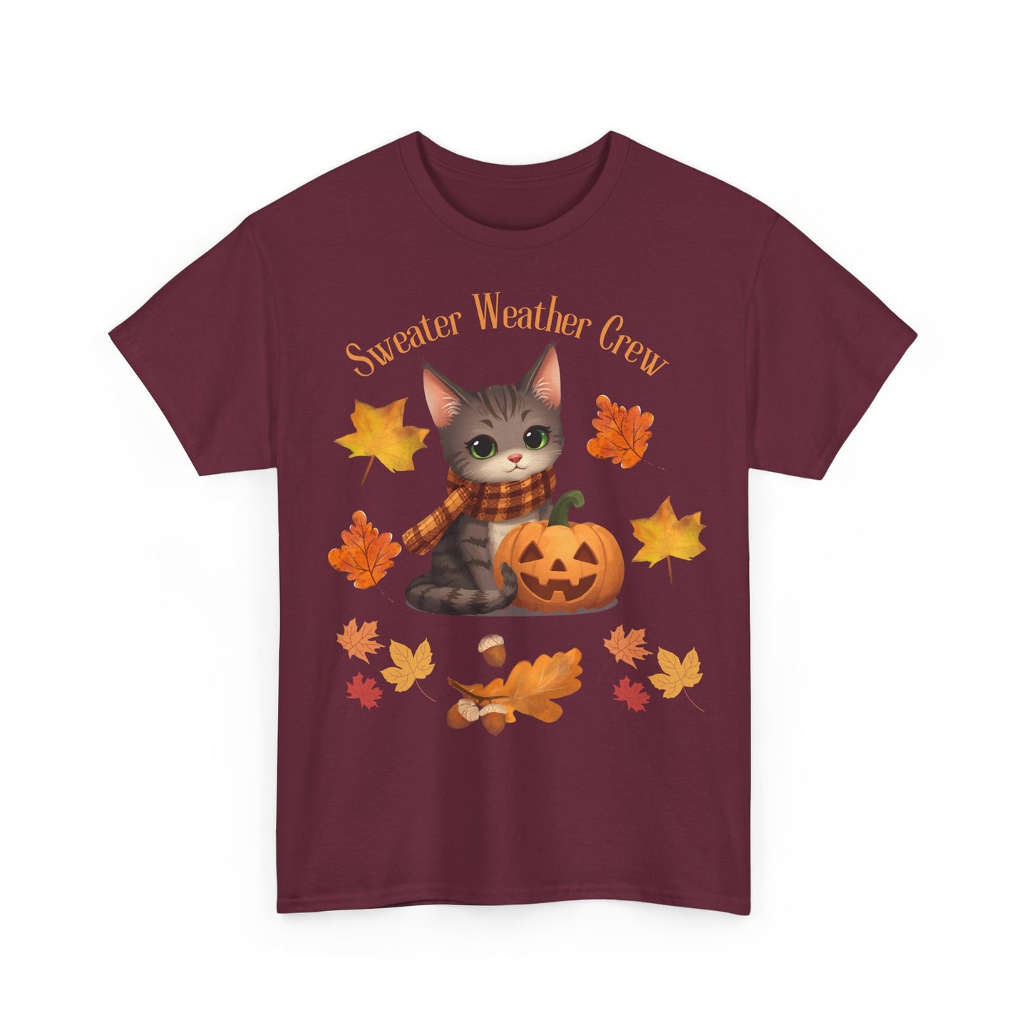 Cozy Fall Cat Shirt – Süßes Herbst T-Shirt für Katzenliebhaberinnen | Morgenmood