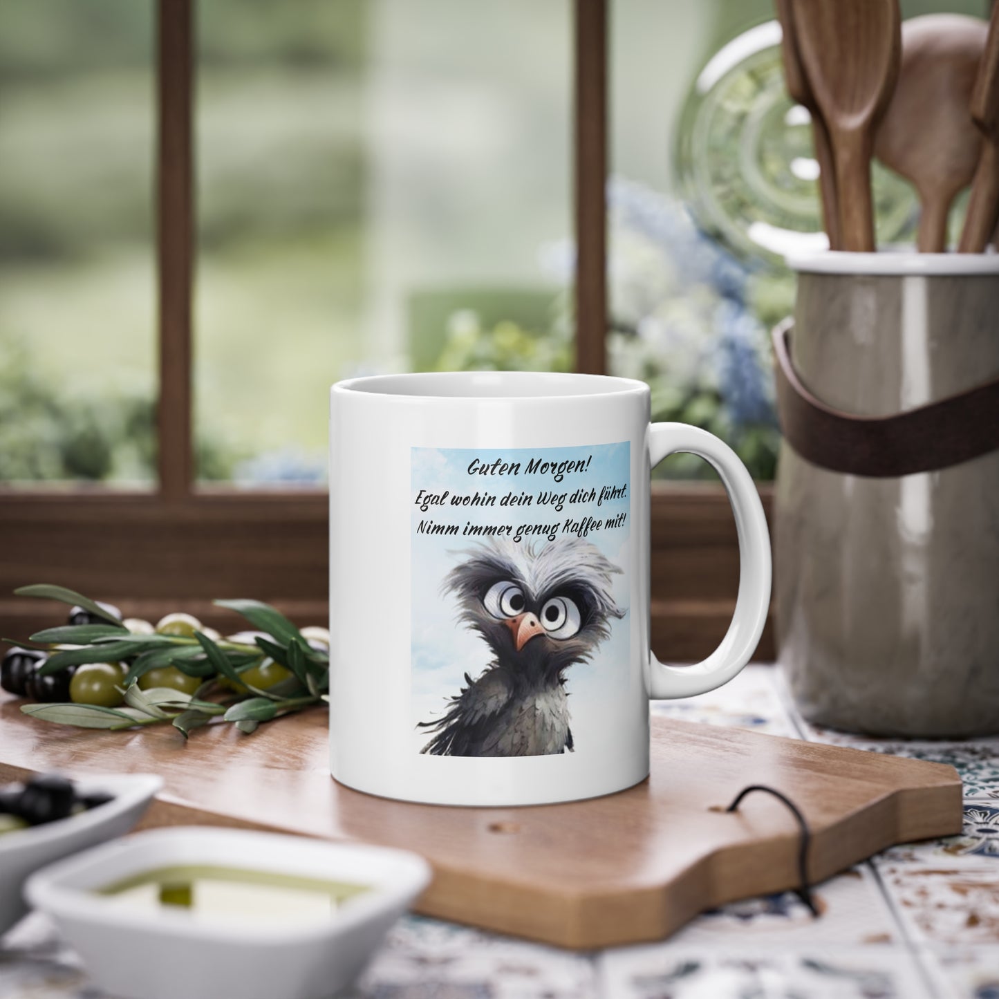 Kaffeetasse lustige Vogelmotiv - MorgenMood