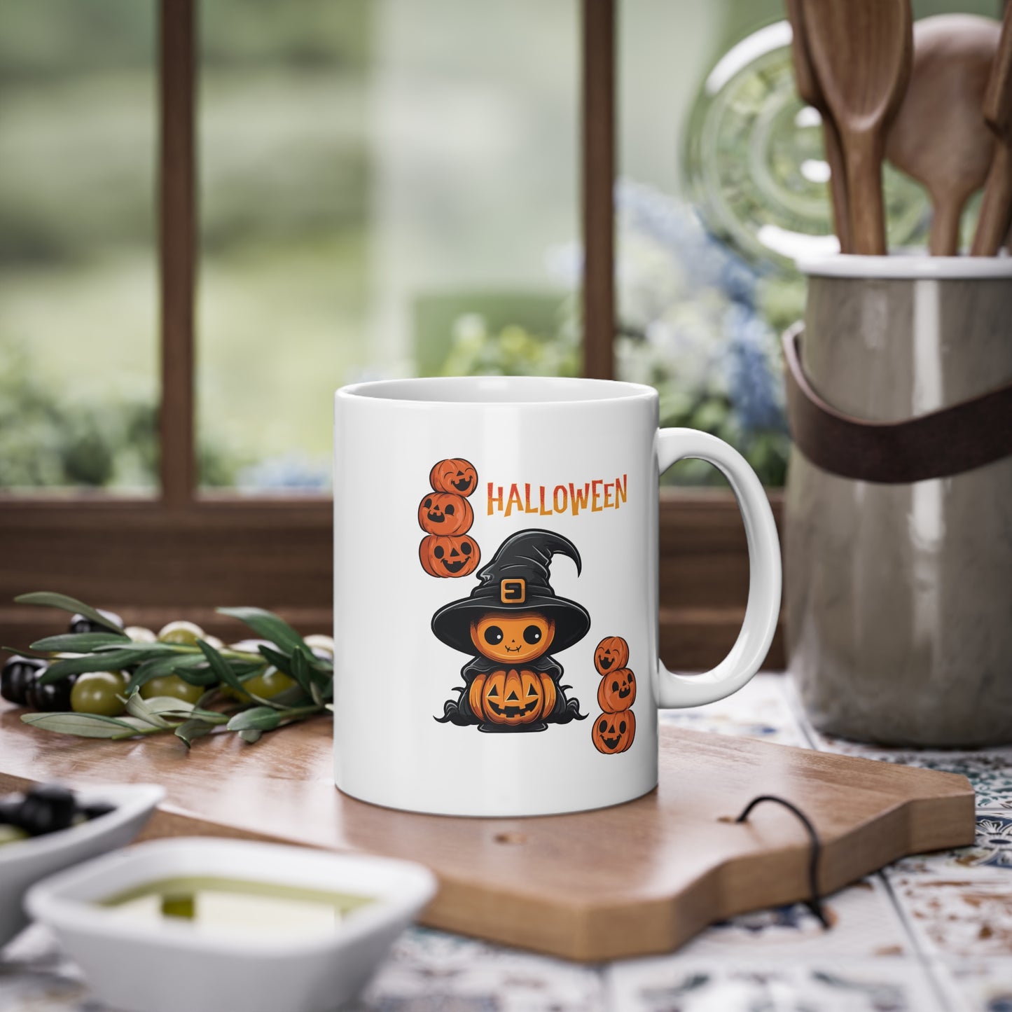 Halloween Tasse Kürbis Hexe Motiv - MorgenMood