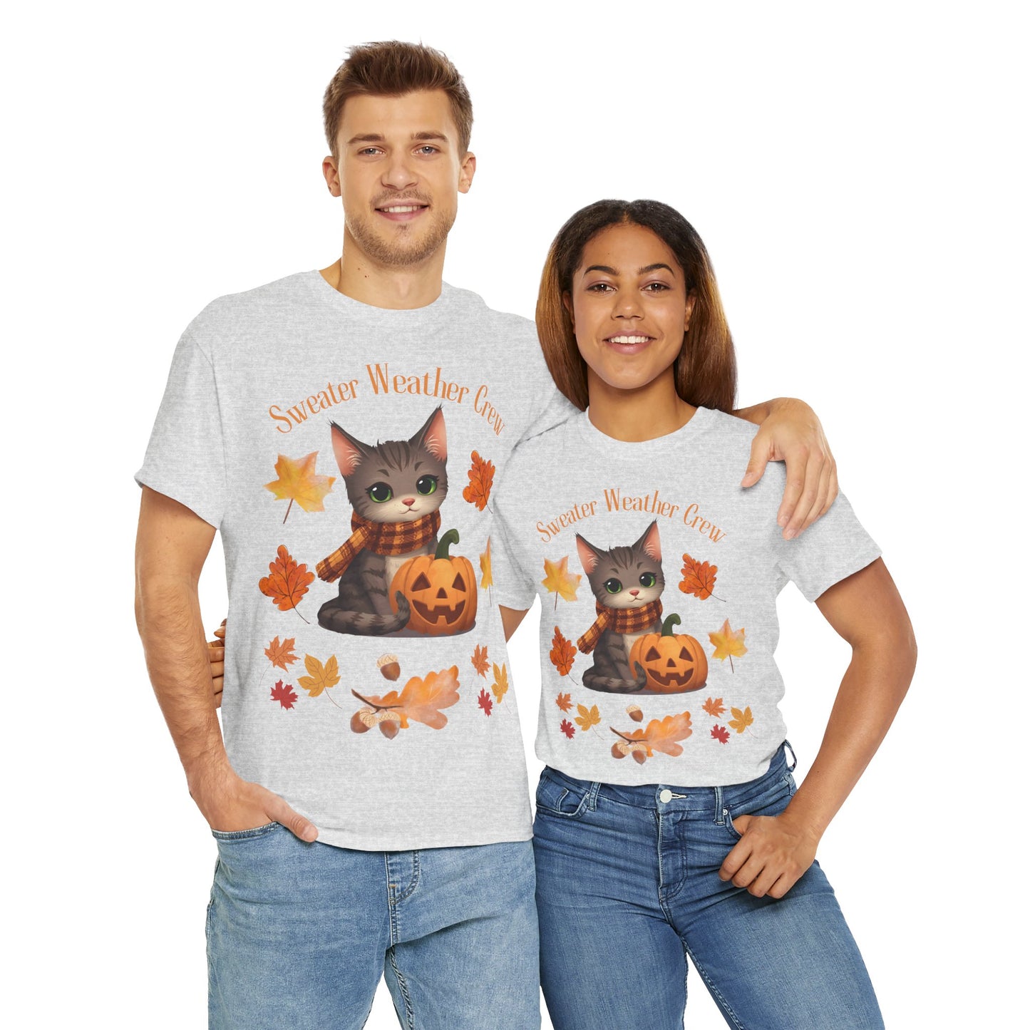 Cozy Fall Cat Shirt – Süßes Herbst T-Shirt für Katzenliebhaberinnen | Morgenmood