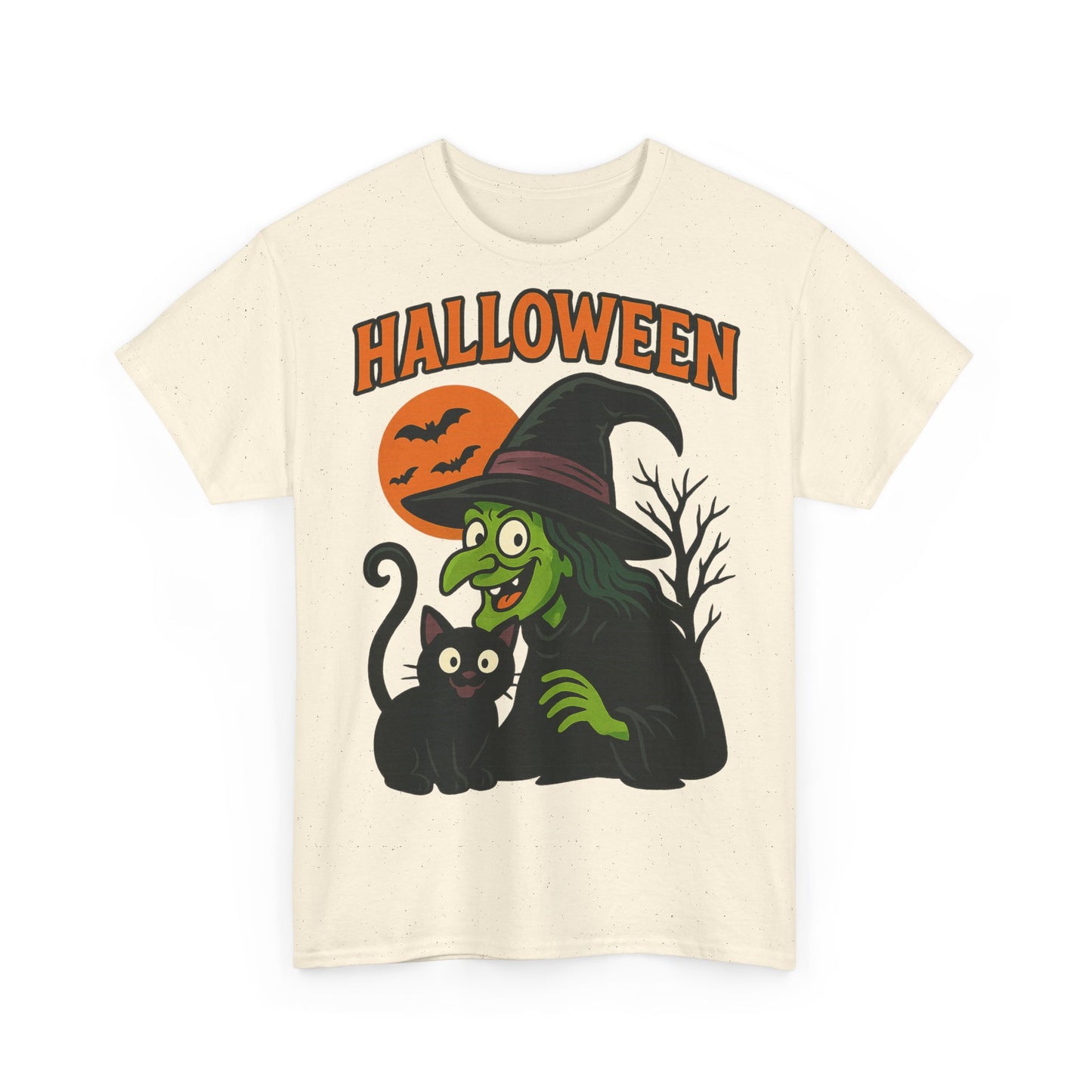 T-Shirt Motiv Halloween Blutmond Katze - MorgenMood