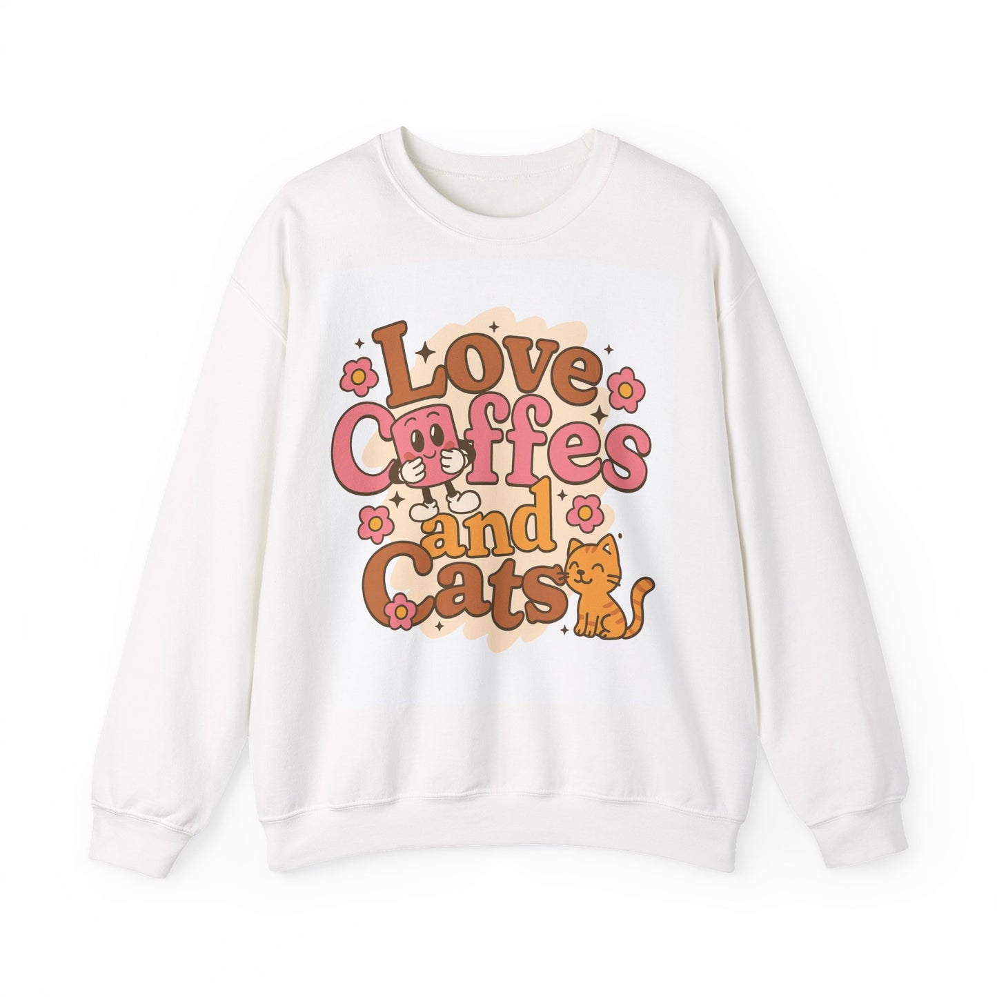 Sweatshirt Comic Style Kaffee und Katze Motiv - Geschenkidee - MorgenMood