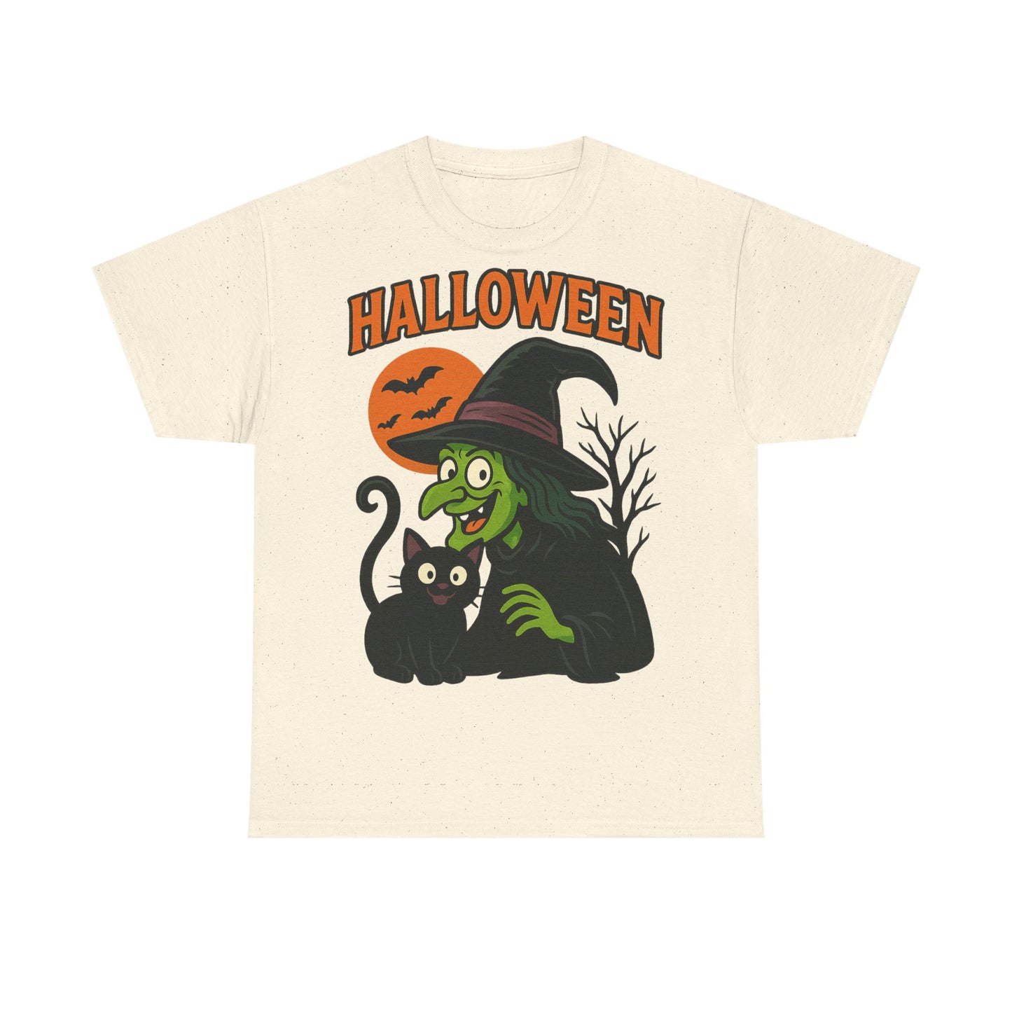 T-Shirt Motiv Halloween Blutmond Katze - MorgenMood
