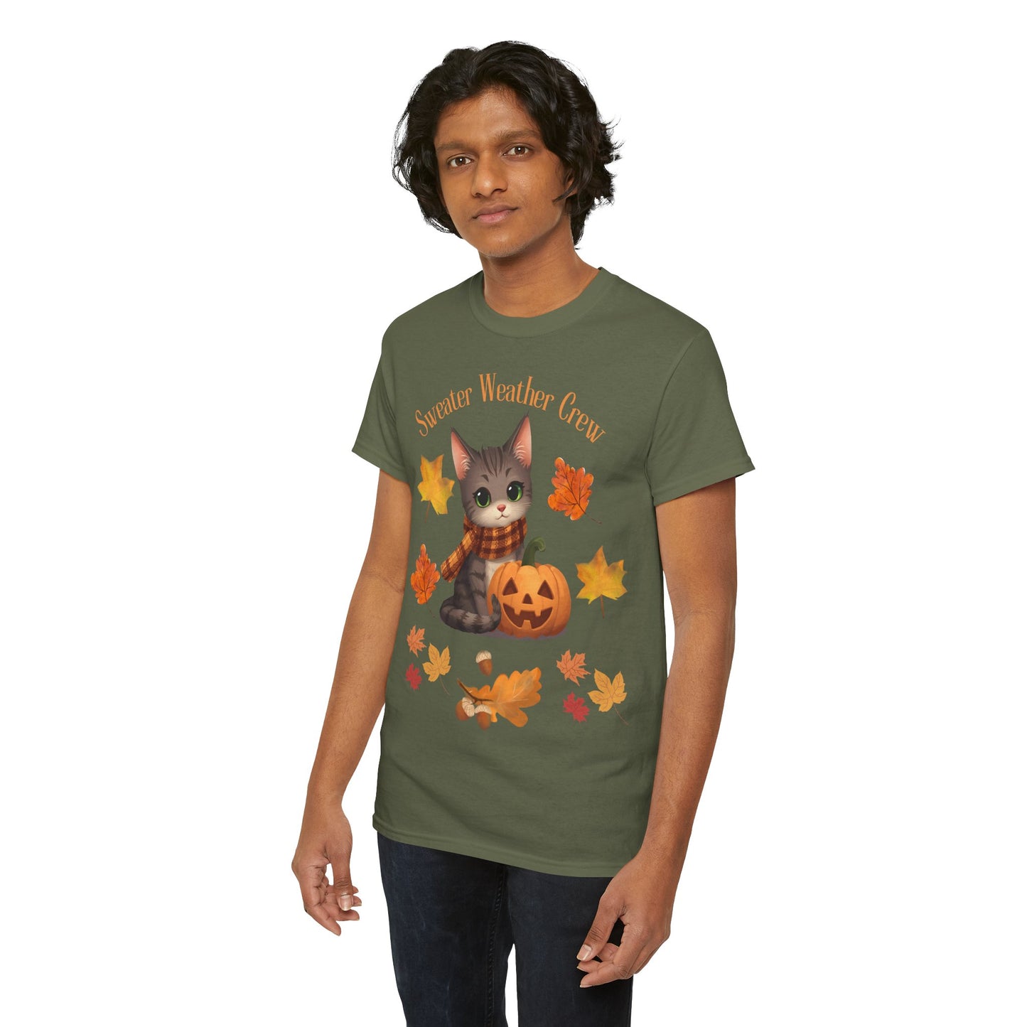 Cozy Fall Cat Shirt – Süßes Herbst T-Shirt für Katzenliebhaberinnen | Morgenmood