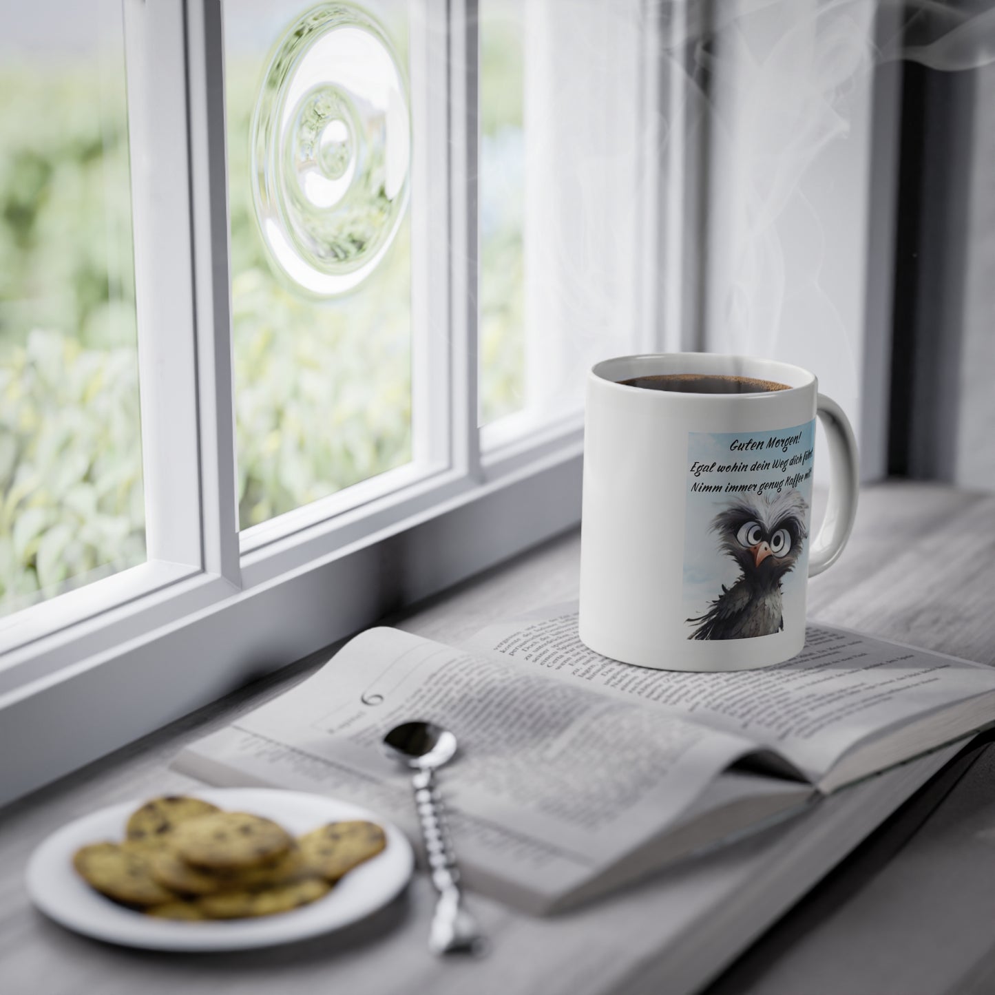 Kaffeetasse lustige Vogelmotiv - MorgenMood