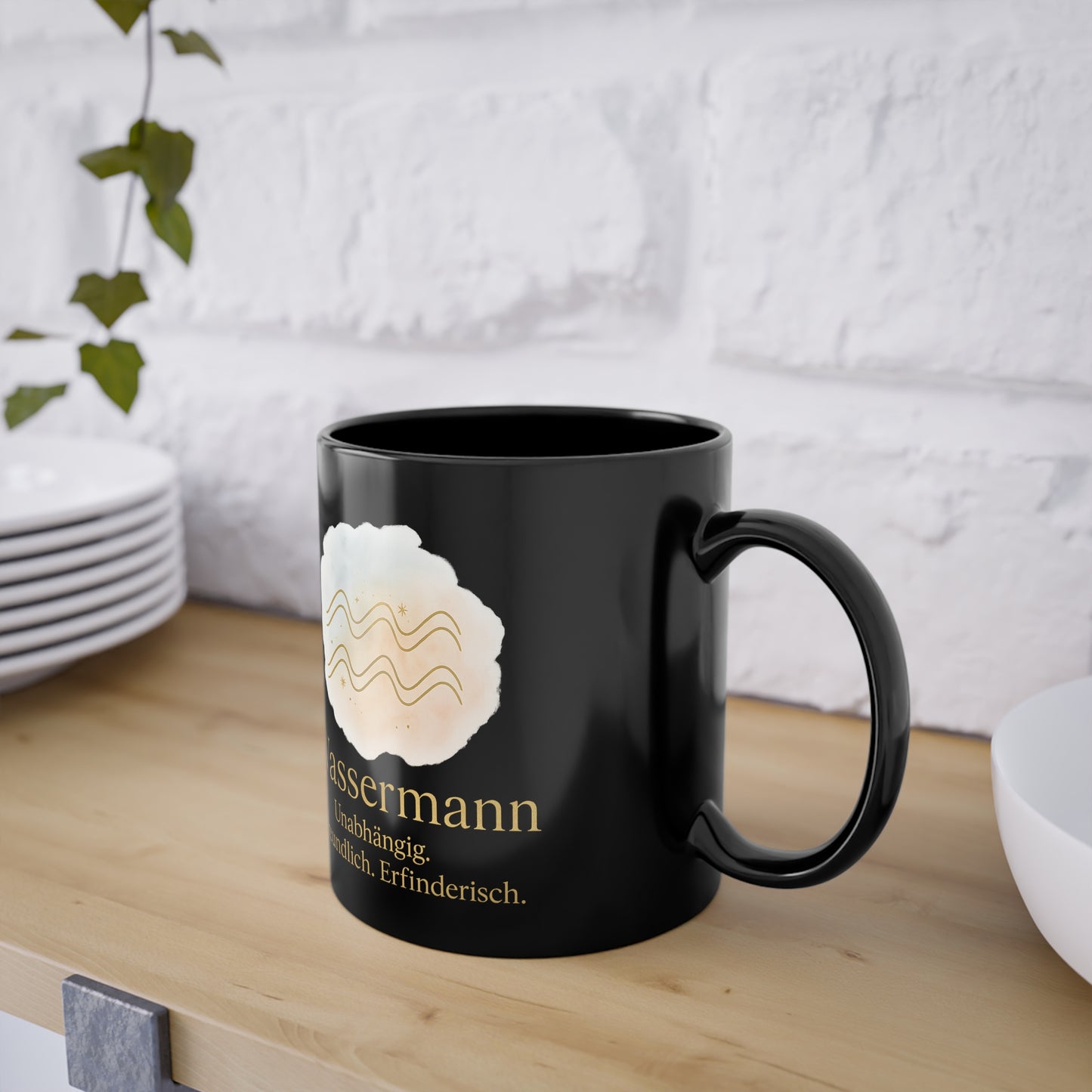 Kaffeetasse Sternzeichen Wassermann Boho Design - MorgenMood