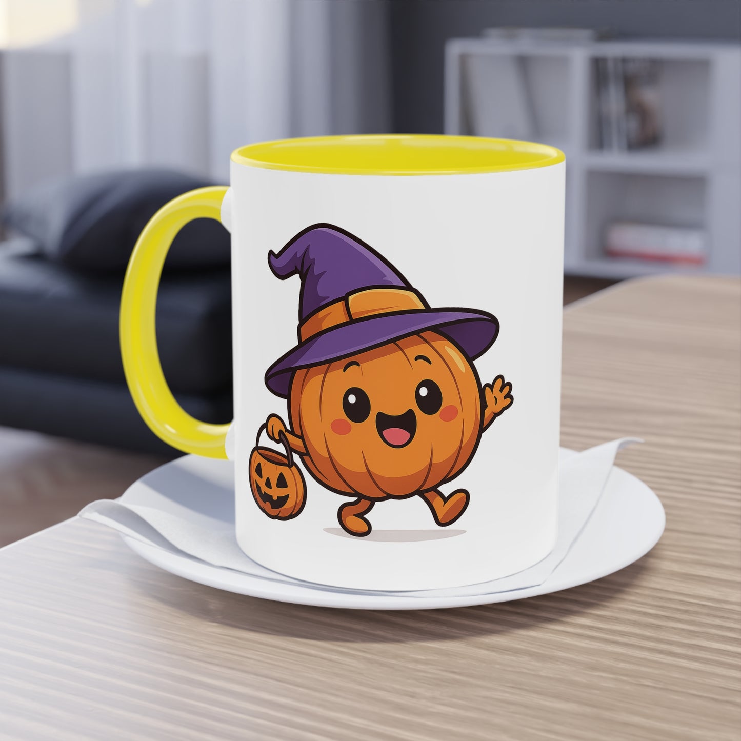 Skurrile Kürbis Halloween Kaffeetasse, Süßes Herbst-Trinkgeschirr, Halloween-Geschenk, Herbstdeko, Jahreszeitliche Küchenutensilien - MorgenMood
