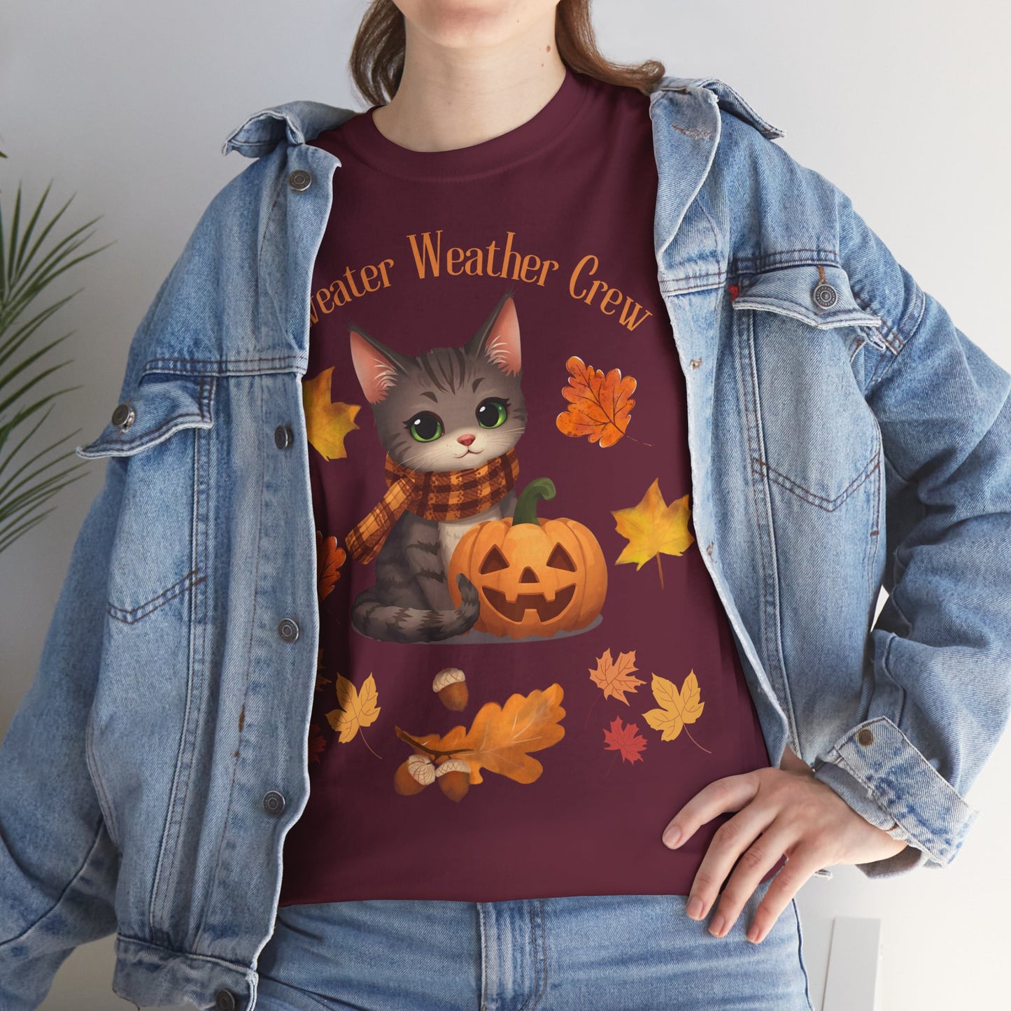 Cozy Fall Cat Shirt – Süßes Herbst T-Shirt für Katzenliebhaberinnen | Morgenmood