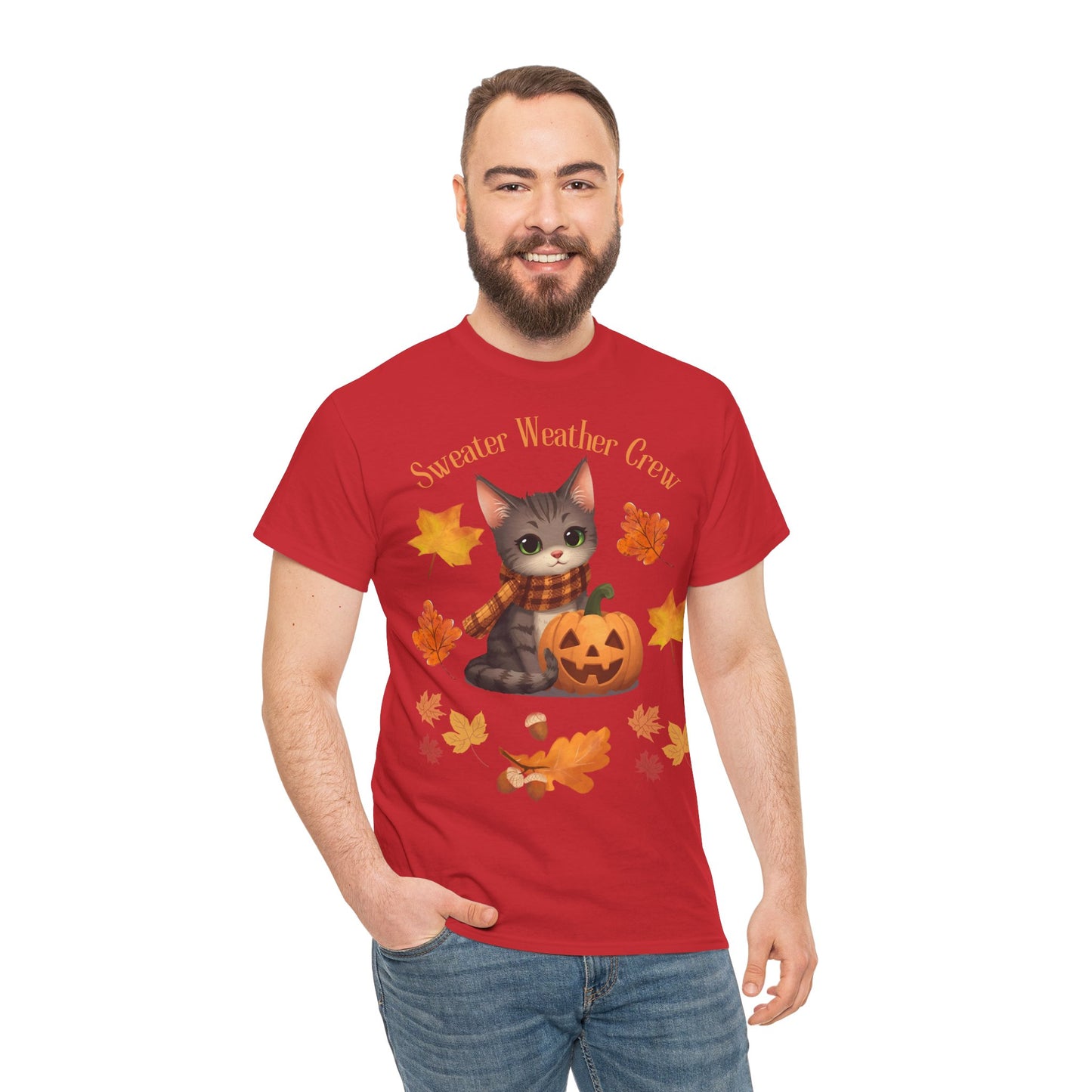 Cozy Fall Cat Shirt – Süßes Herbst T-Shirt für Katzenliebhaberinnen | Morgenmood