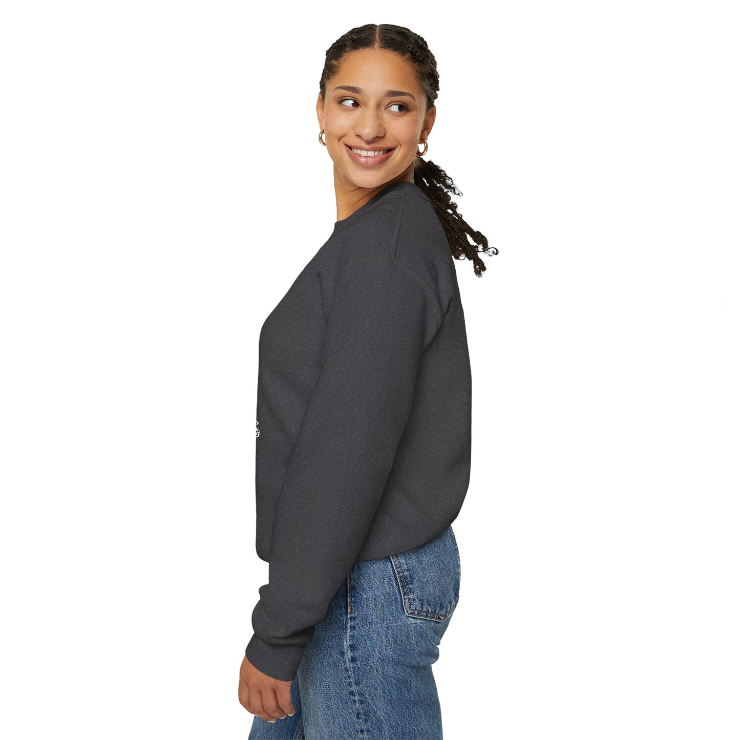 Halloween Sweatshirt mit lustigem Geist mit Hut und Kürbisse