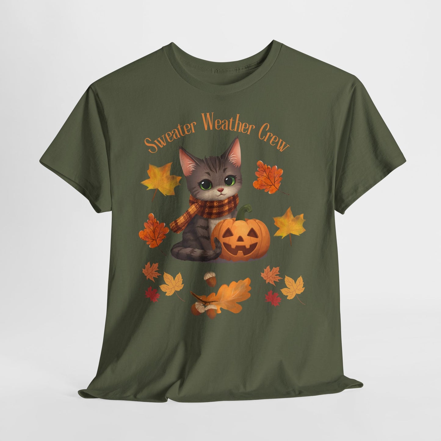 Cozy Fall Cat Shirt – Süßes Herbst T-Shirt für Katzenliebhaberinnen | Morgenmood