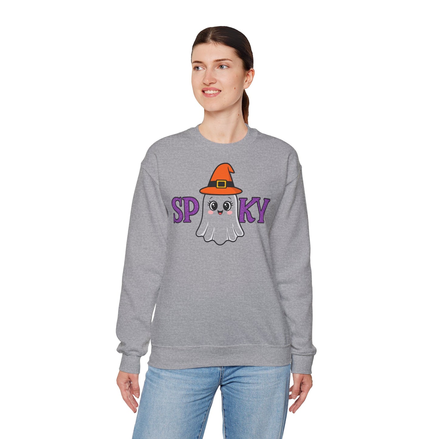 Gruseliges Geister Crewneck Sweatshirt, Halloween Kleidung, Herbstmode, Gemütlicher Pullover, Unisex Kollektion - MorgenMood