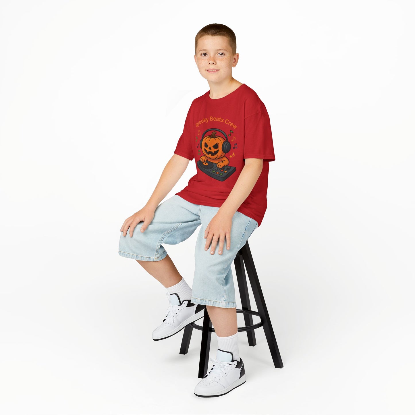 Halloween DJ Kürbis Kinder T-Shirt, Gruseliges T-Shirt, Trick or Treat Geschenk - MorgenMood