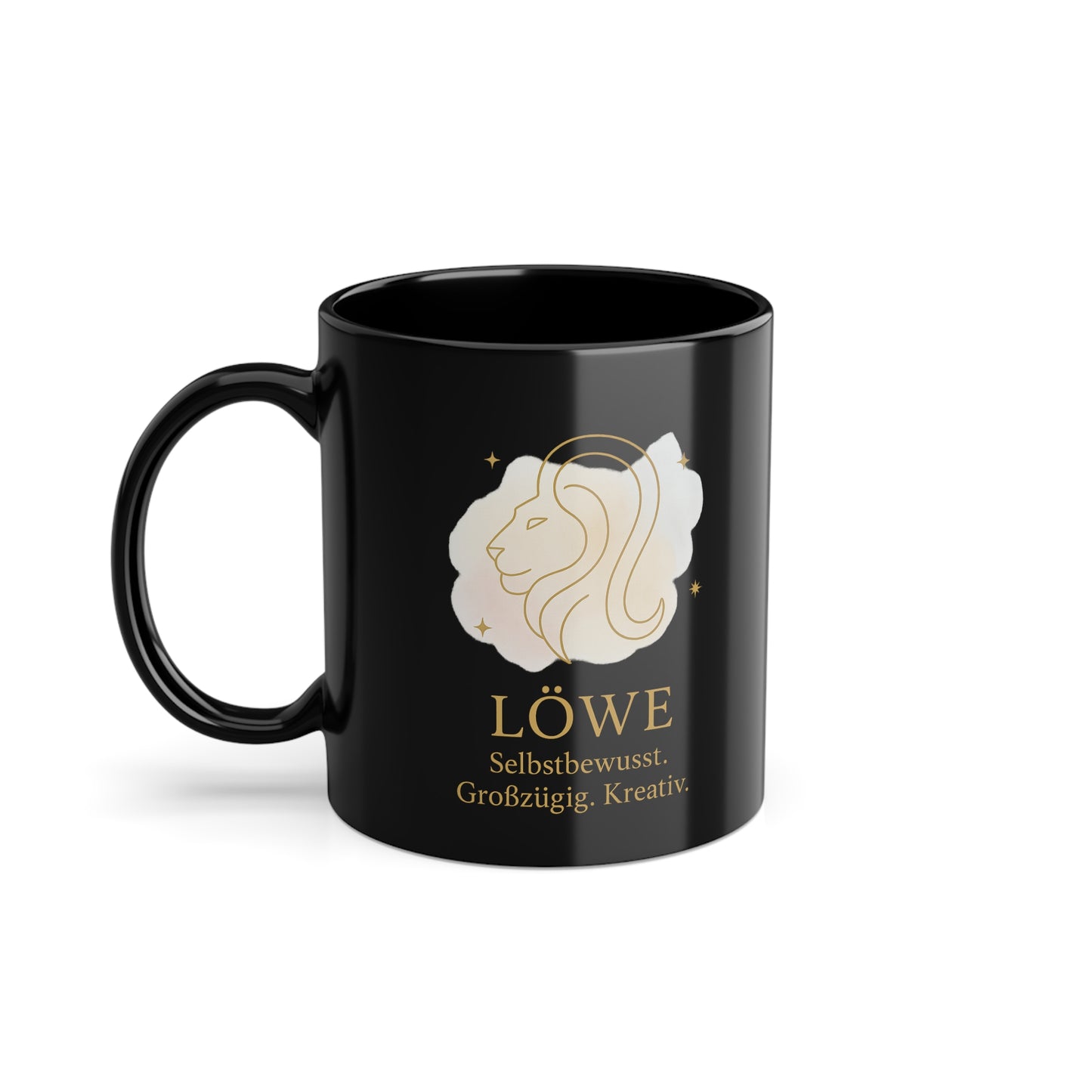 Tasse Sternzeichen Löwe, goldenes Boho Design - MorgenMood