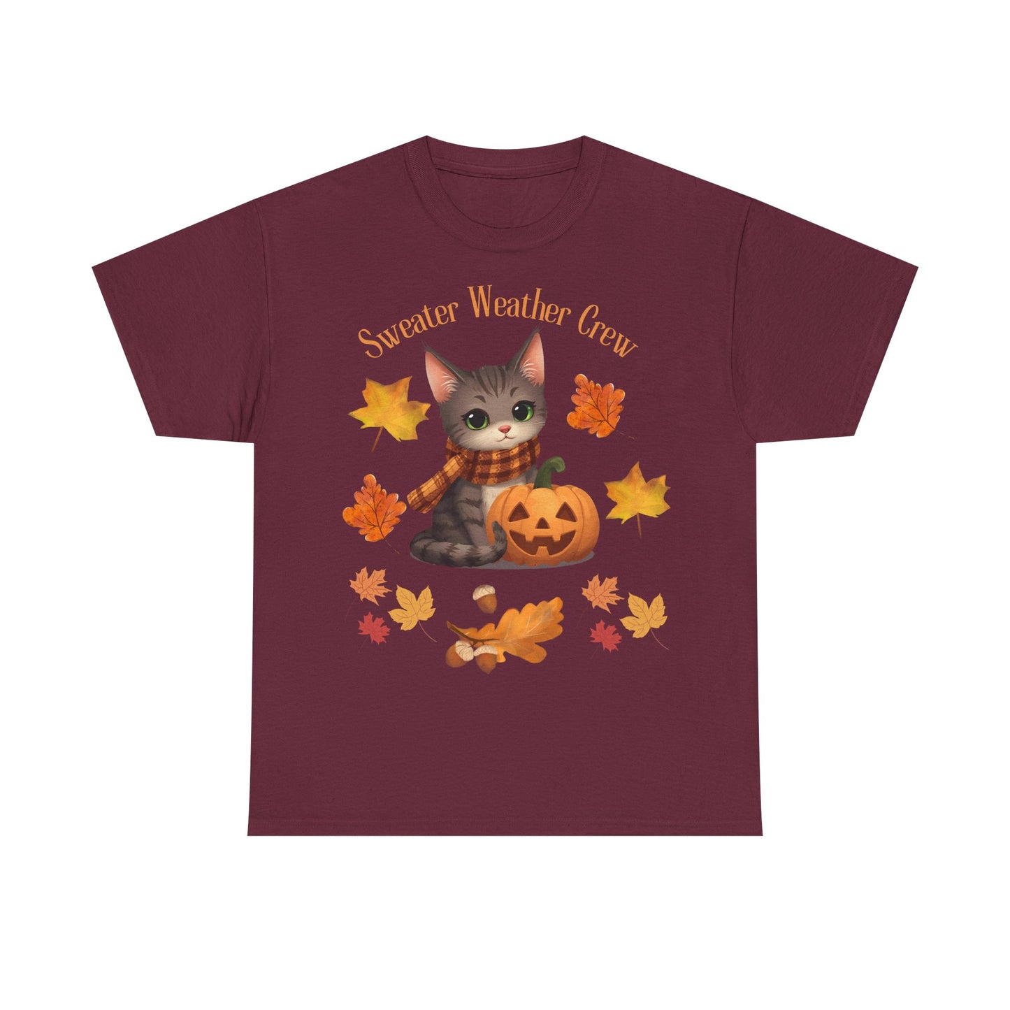 Cozy Fall Cat Shirt – Süßes Herbst T-Shirt für Katzenliebhaberinnen | Morgenmood