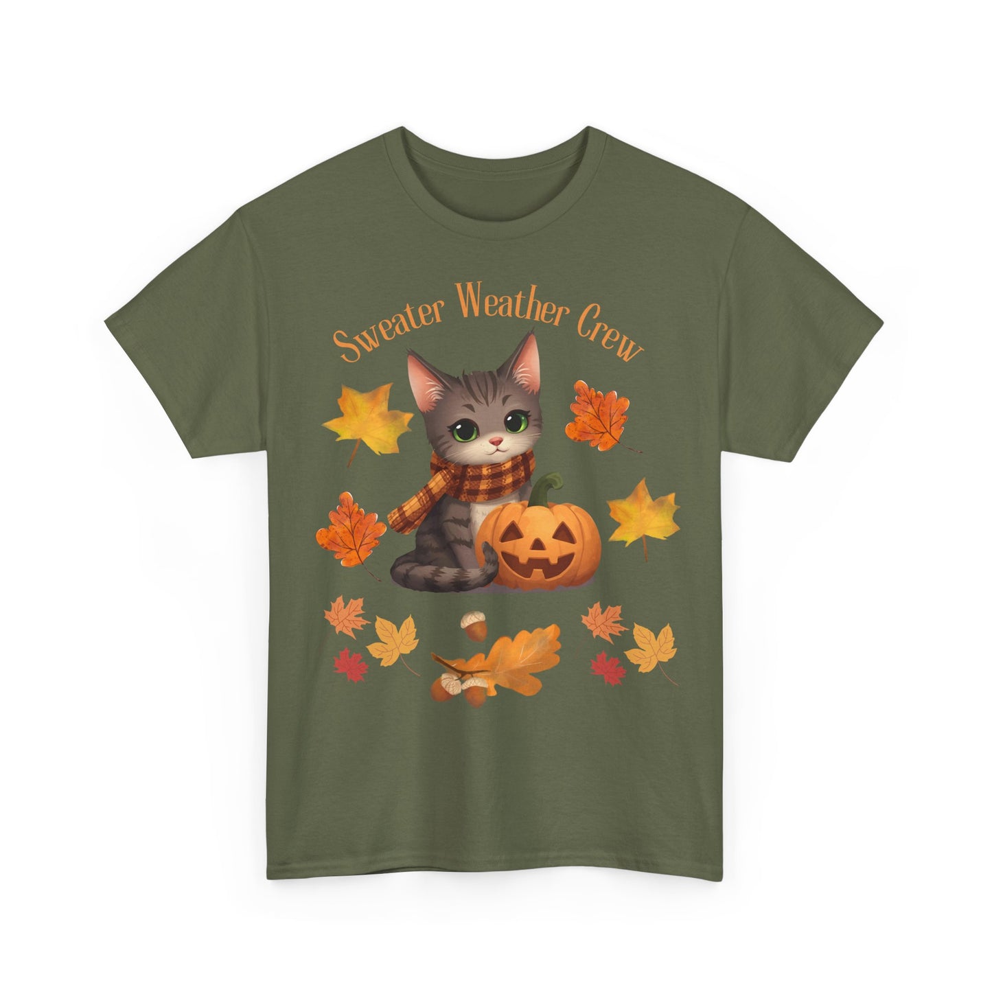 Cozy Fall Cat Shirt – Süßes Herbst T-Shirt für Katzenliebhaberinnen | Morgenmood