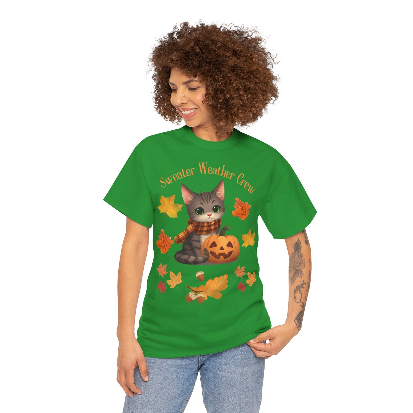 Cozy Fall Cat Shirt – Süßes Herbst T-Shirt für Katzenliebhaberinnen | Morgenmood
