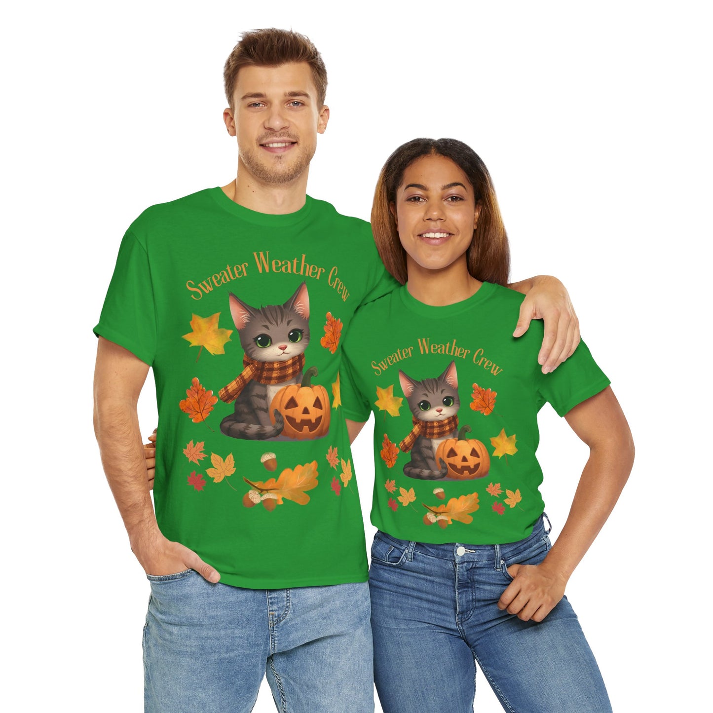 Cozy Fall Cat Shirt – Süßes Herbst T-Shirt für Katzenliebhaberinnen | Morgenmood