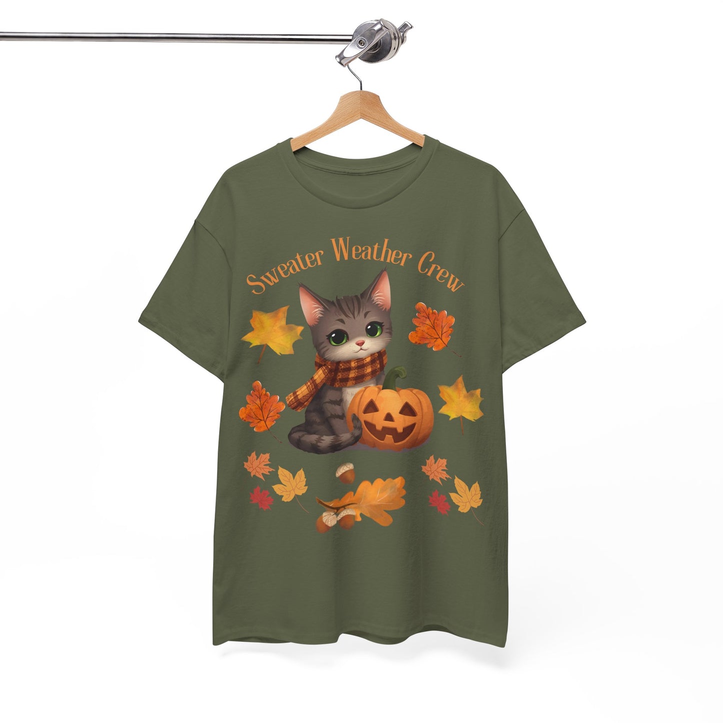Cozy Fall Cat Shirt – Süßes Herbst T-Shirt für Katzenliebhaberinnen | Morgenmood