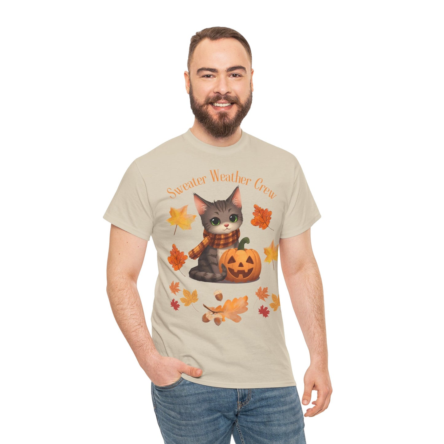 Cozy Fall Cat Shirt – Süßes Herbst T-Shirt für Katzenliebhaberinnen | Morgenmood