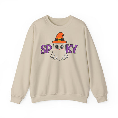 Gruseliges Geister Crewneck Sweatshirt, Halloween Kleidung, Herbstmode, Gemütlicher Pullover, Unisex Kollektion - MorgenMood 