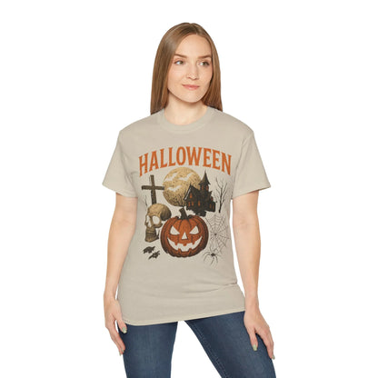 T-Shirt Motiv Halloween Kürbis Totenkopf - MorgenMood 